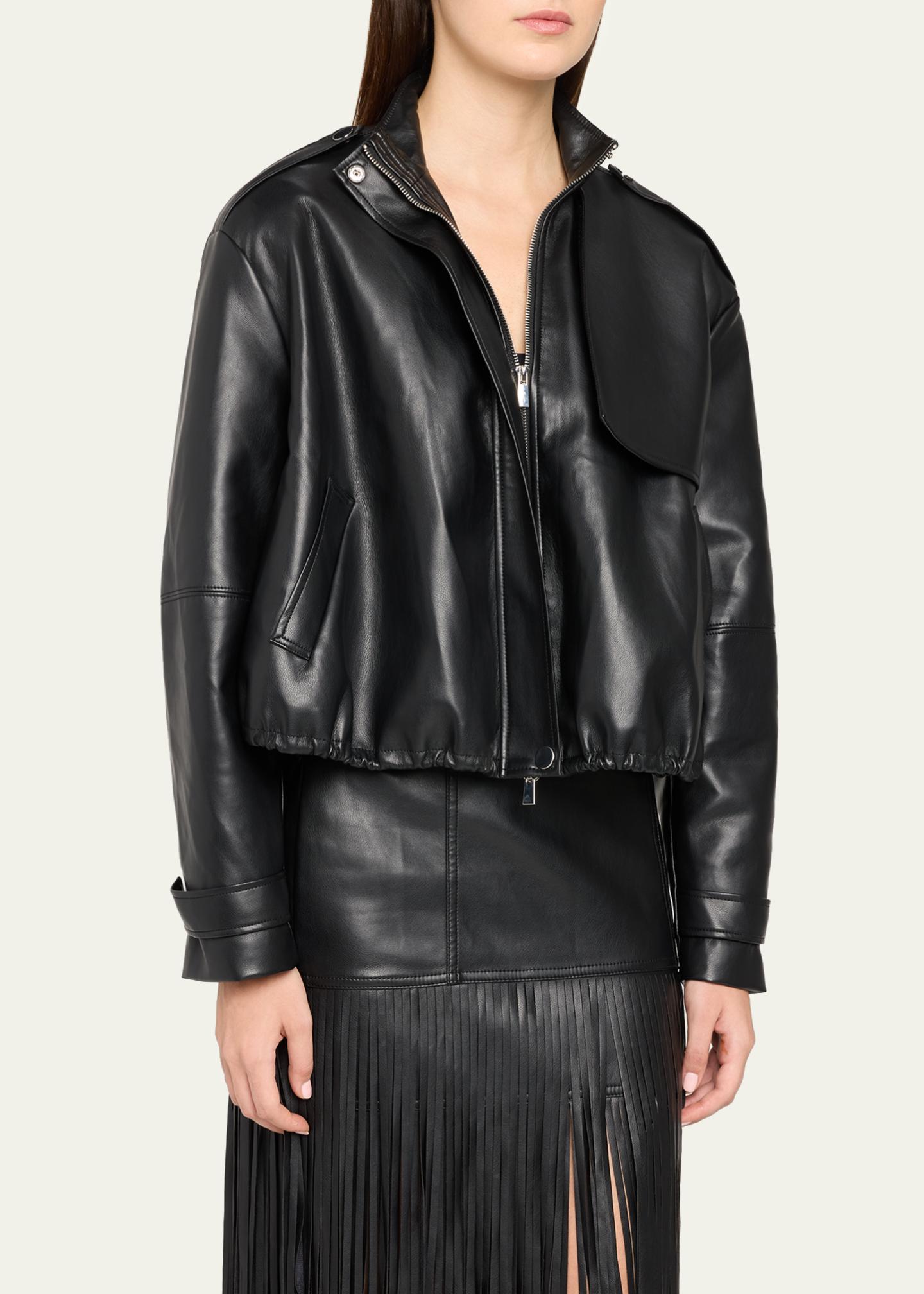 DANSKIN　ALYSSA JACKET ジャケット　スタンドカラー Toccin Alyssa Stand-Collar Faux Leather Jacket - Bergdorf Goodman