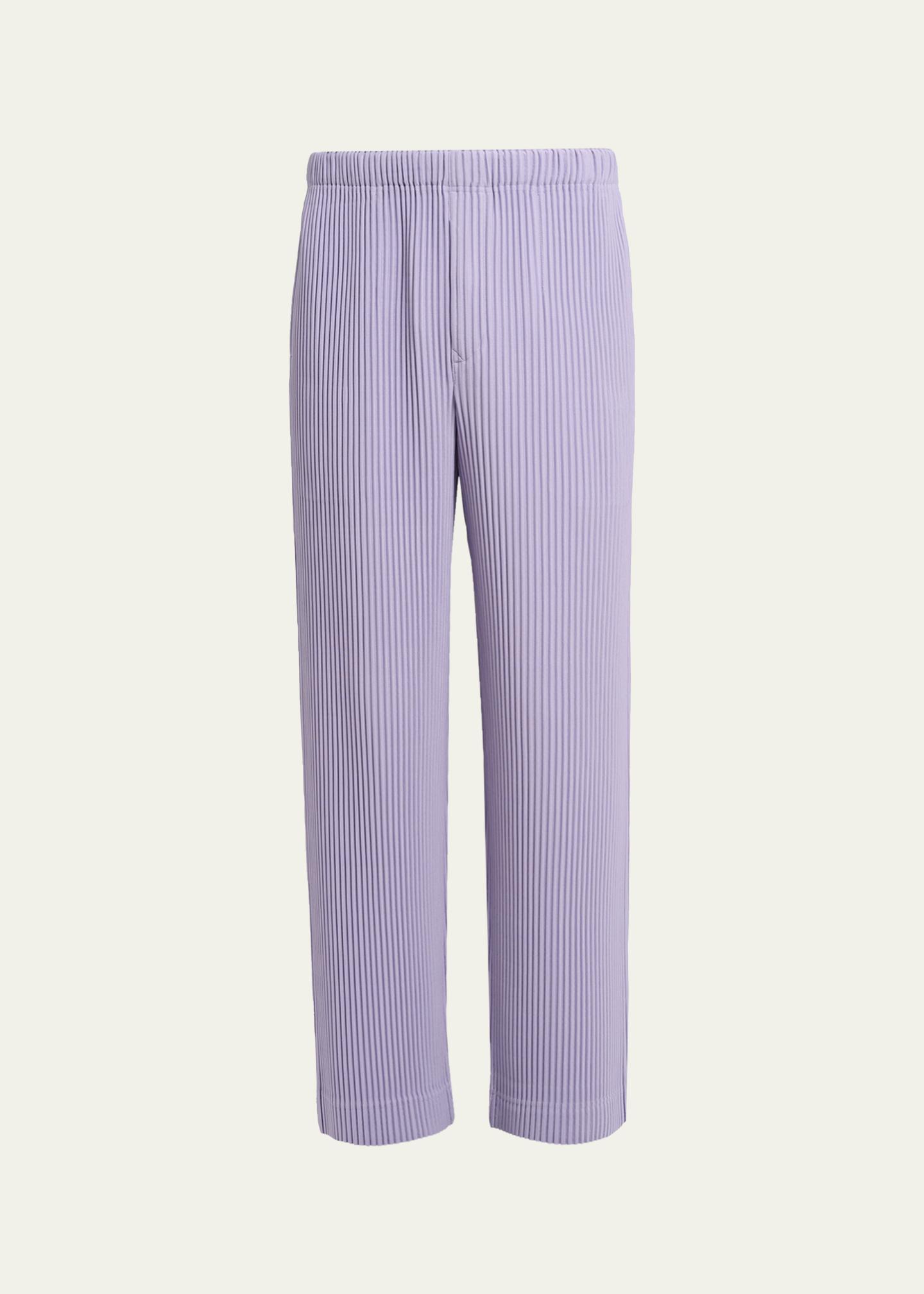 Homme Plissé Issey Miyake Men's Pleated Straight Leg Pull-On Pants