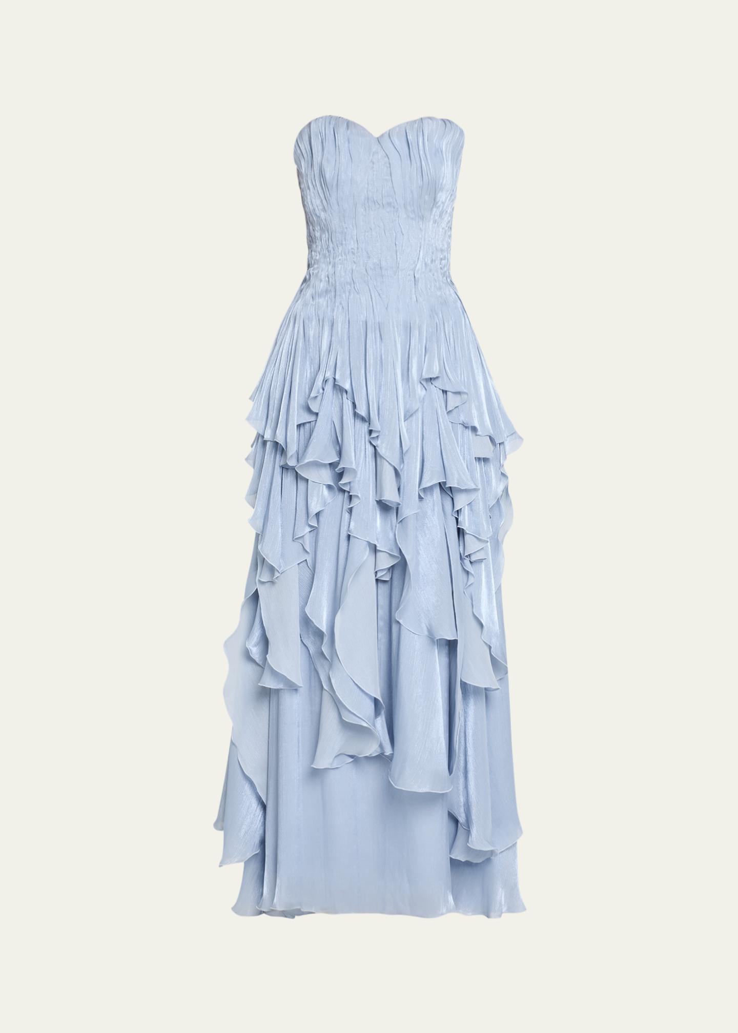 Aje Gleam Strapless Ruffle Gown - Bergdorf Goodman