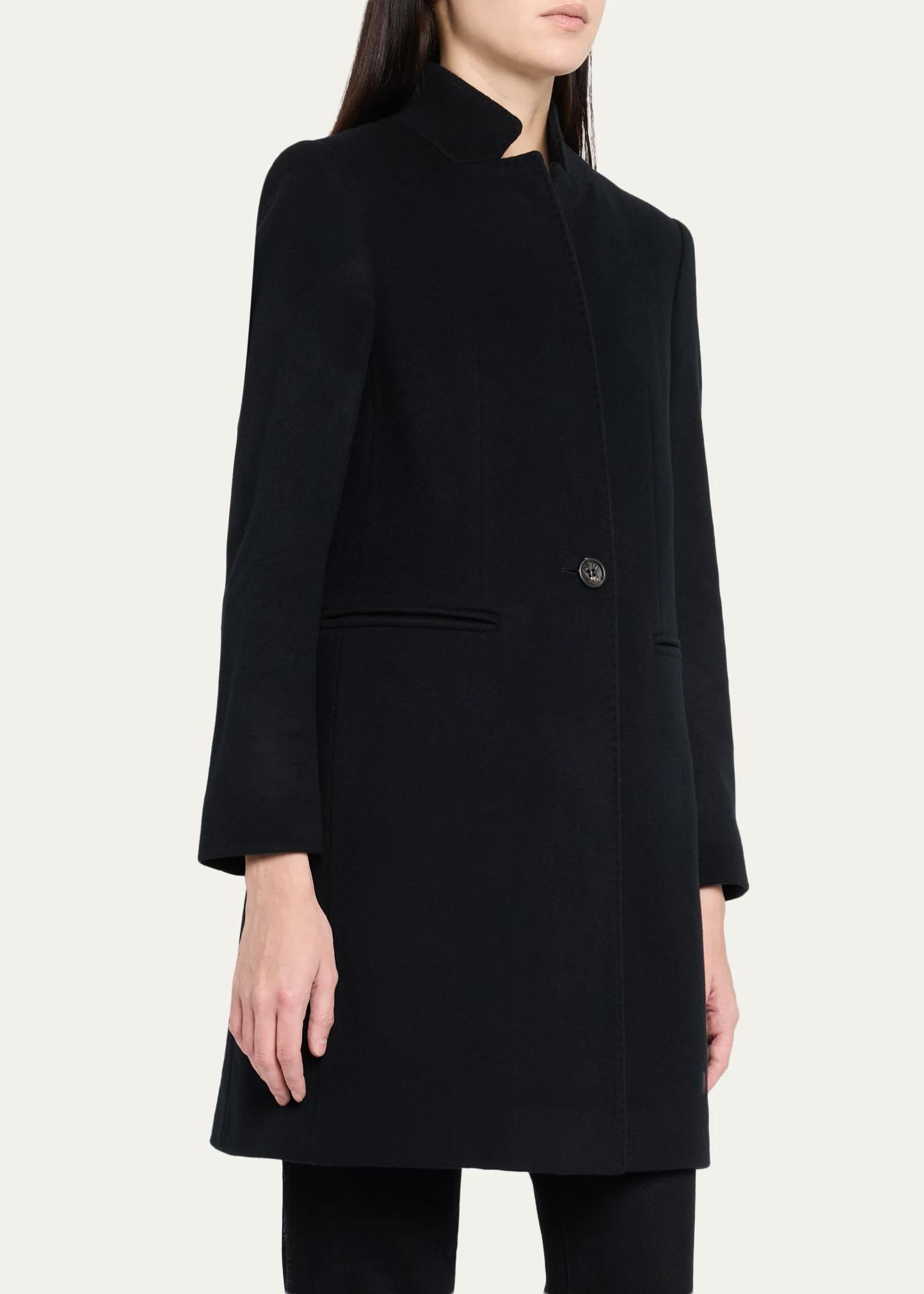 Cinzia Rocca Inverted Notch Collar Pure Wool Coat - Bergdorf Goodman