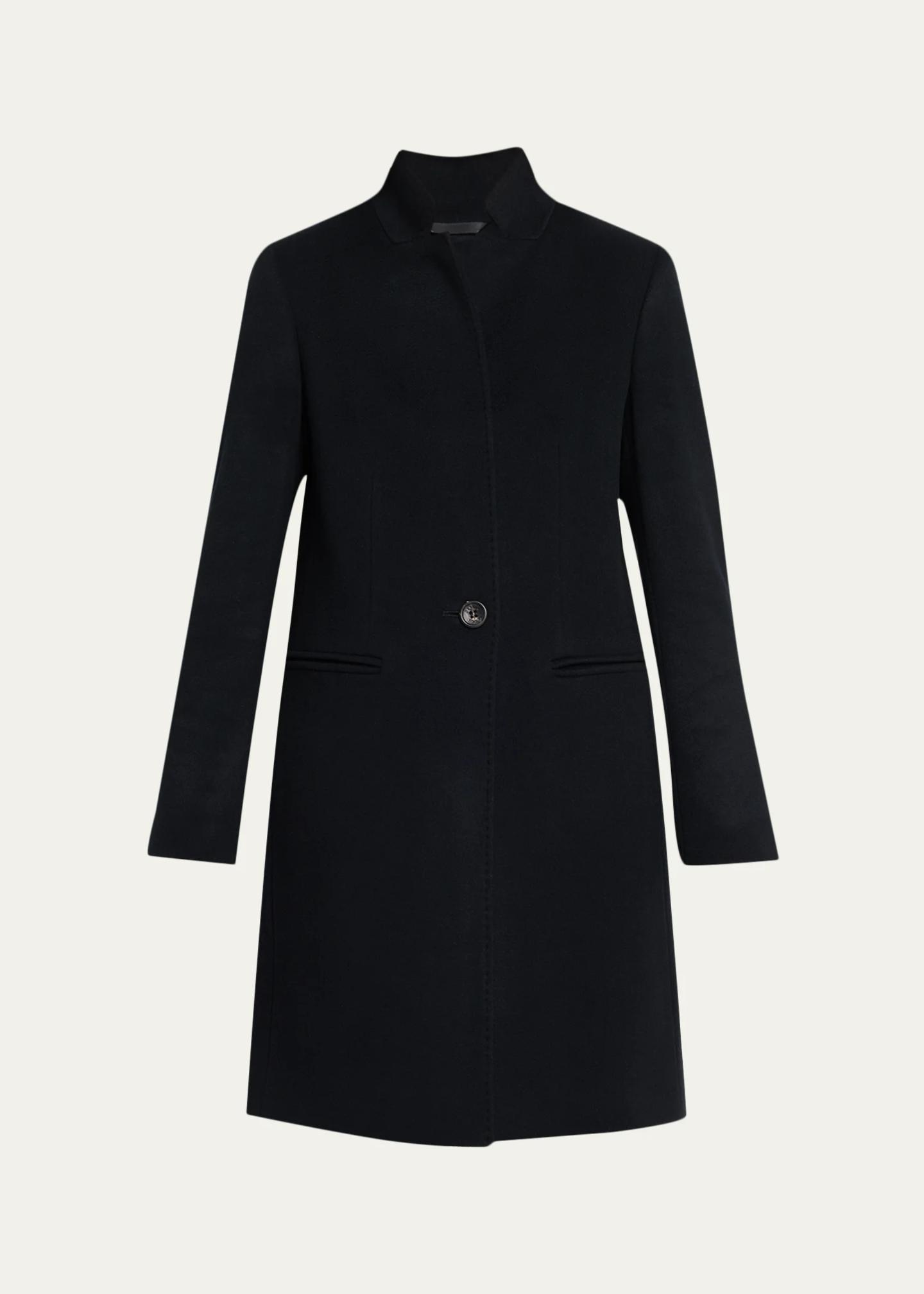 Cinzia Rocca Inverted Notch Collar Pure Wool Coat - Bergdorf Goodman