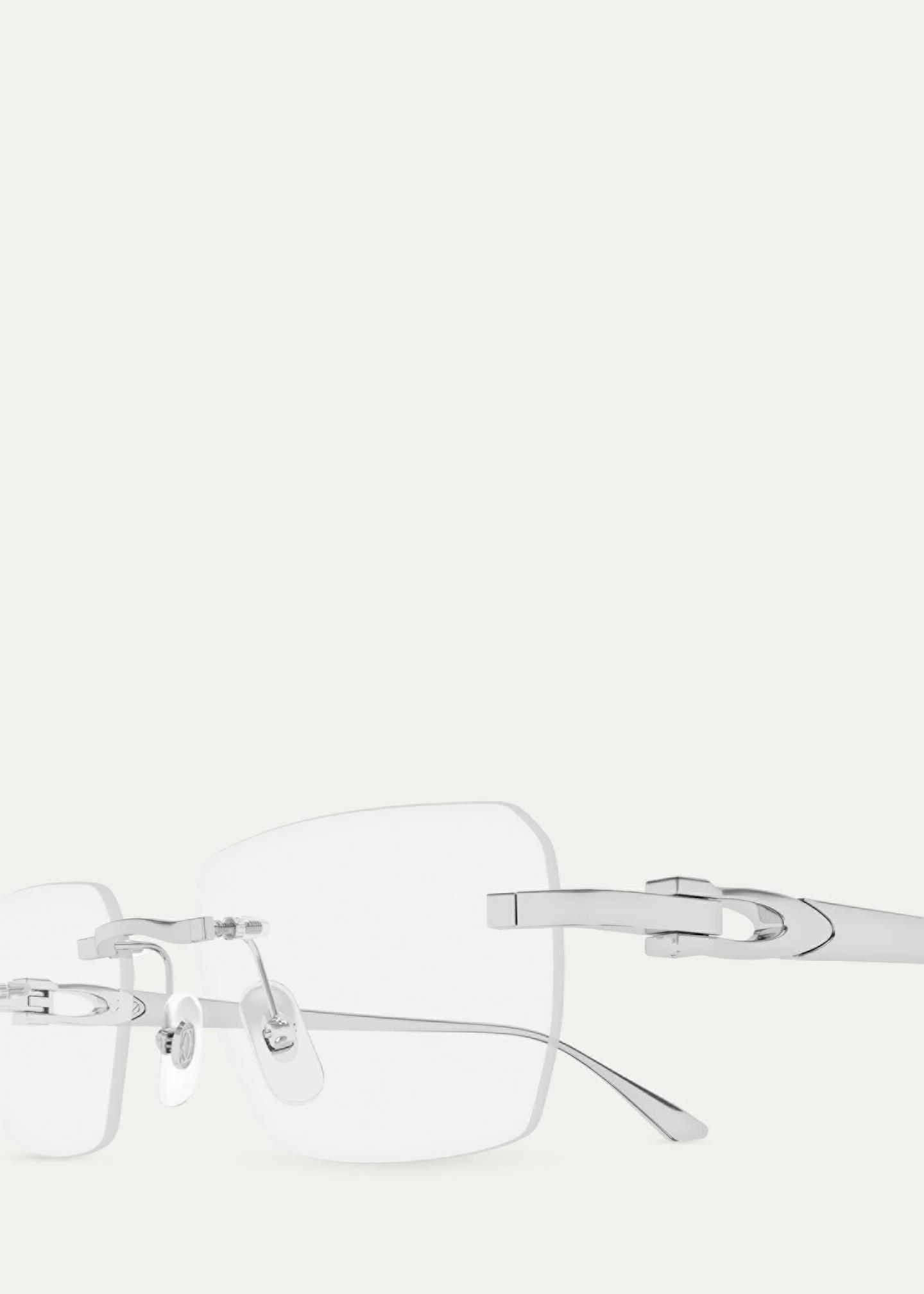 Cartier Men's Rimless Rectangle Sunglasses - Bergdorf Goodman