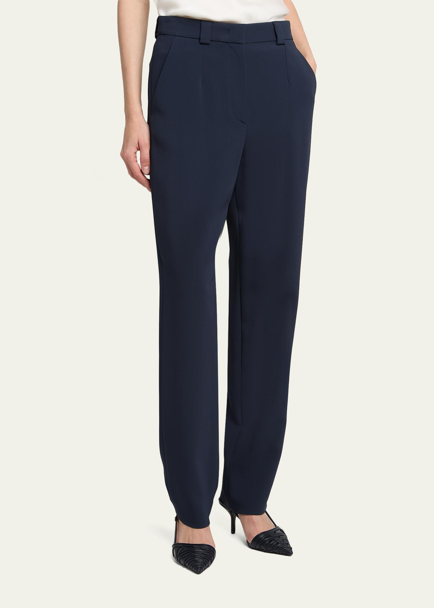 Giorgio Armani Tapered Stretch Viscose Trousers - Bergdorf Goodman