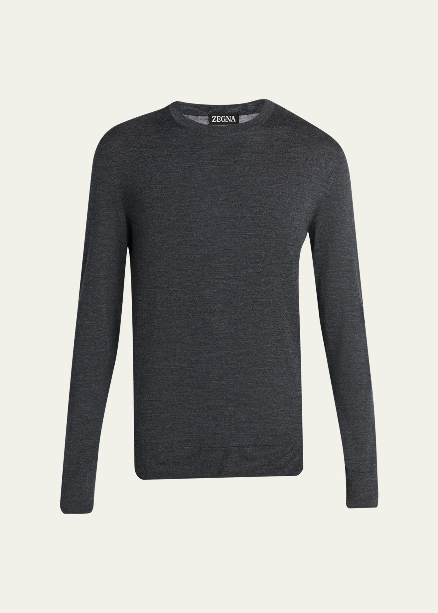 ZEGNA Men's Trofeo Wool Crewneck Sweater - Bergdorf Goodman