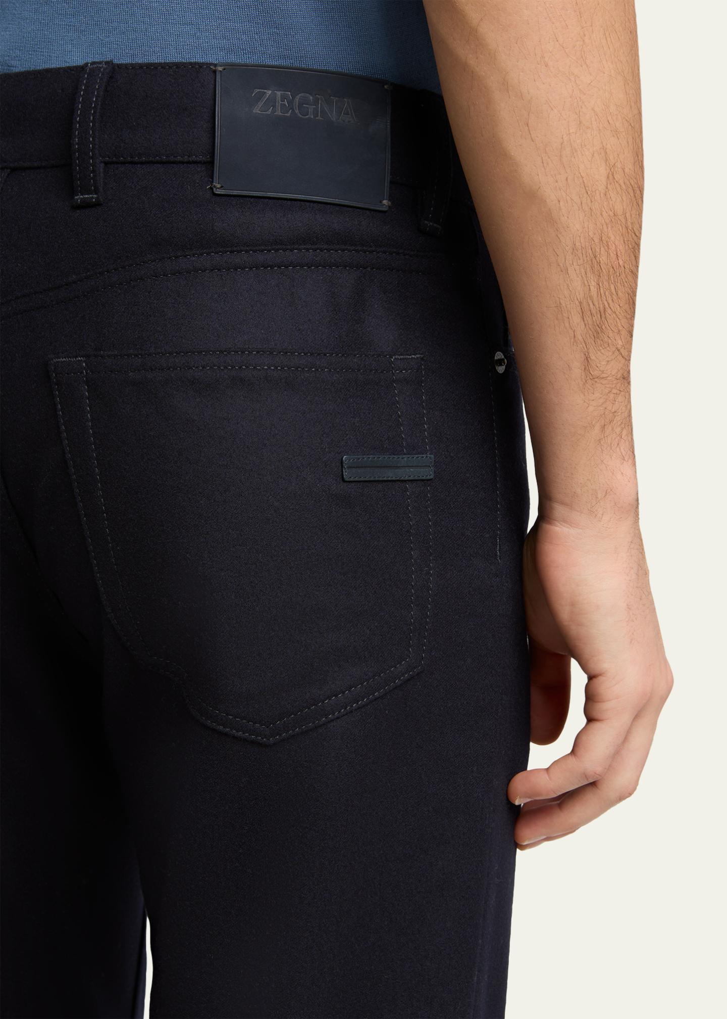 ZEGNA Men's Wool and Cashmere Flannel Five-Pocket Pants - Bergdorf