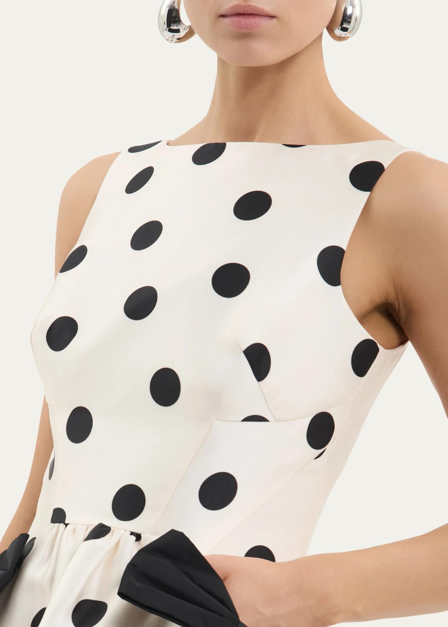 Rebecca Vallance Bacio Polka Dot Midi Dress - Bergdorf Goodman