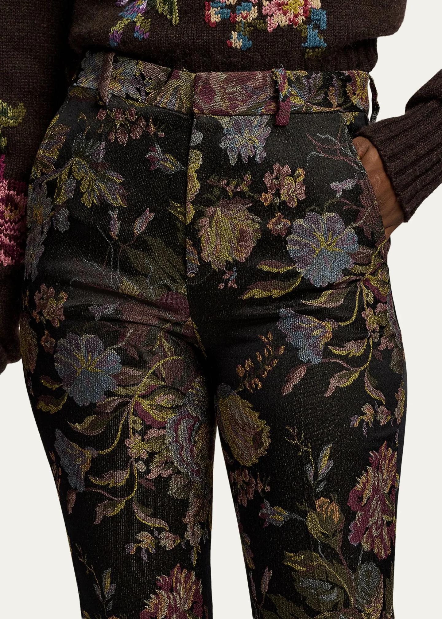 Ralph Lauren Collection Wrigley II Floral Jacquard Pants