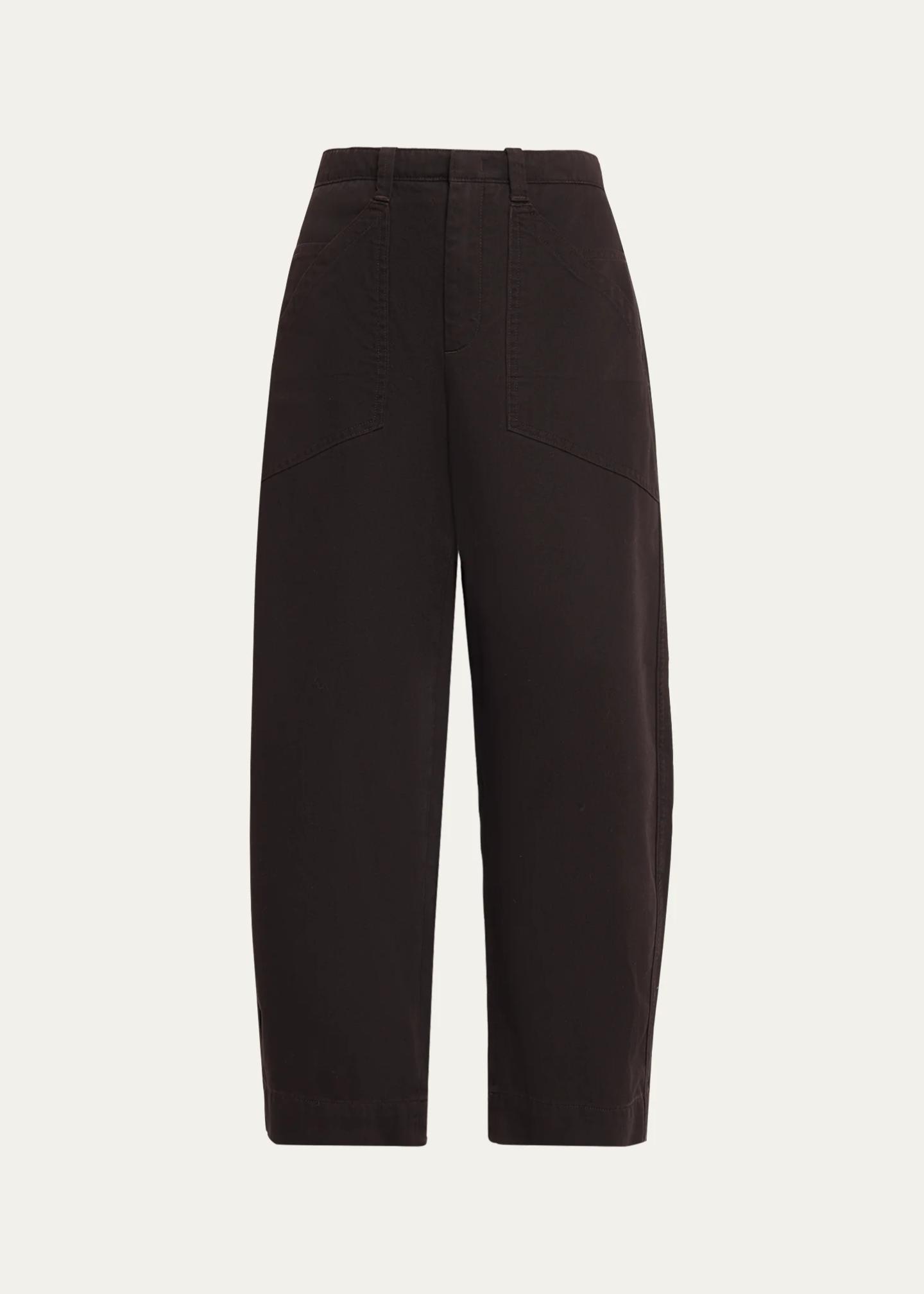 Vince Washed Cotton Twill Mid-Rise Utility Pants - Bergdorf Goodman