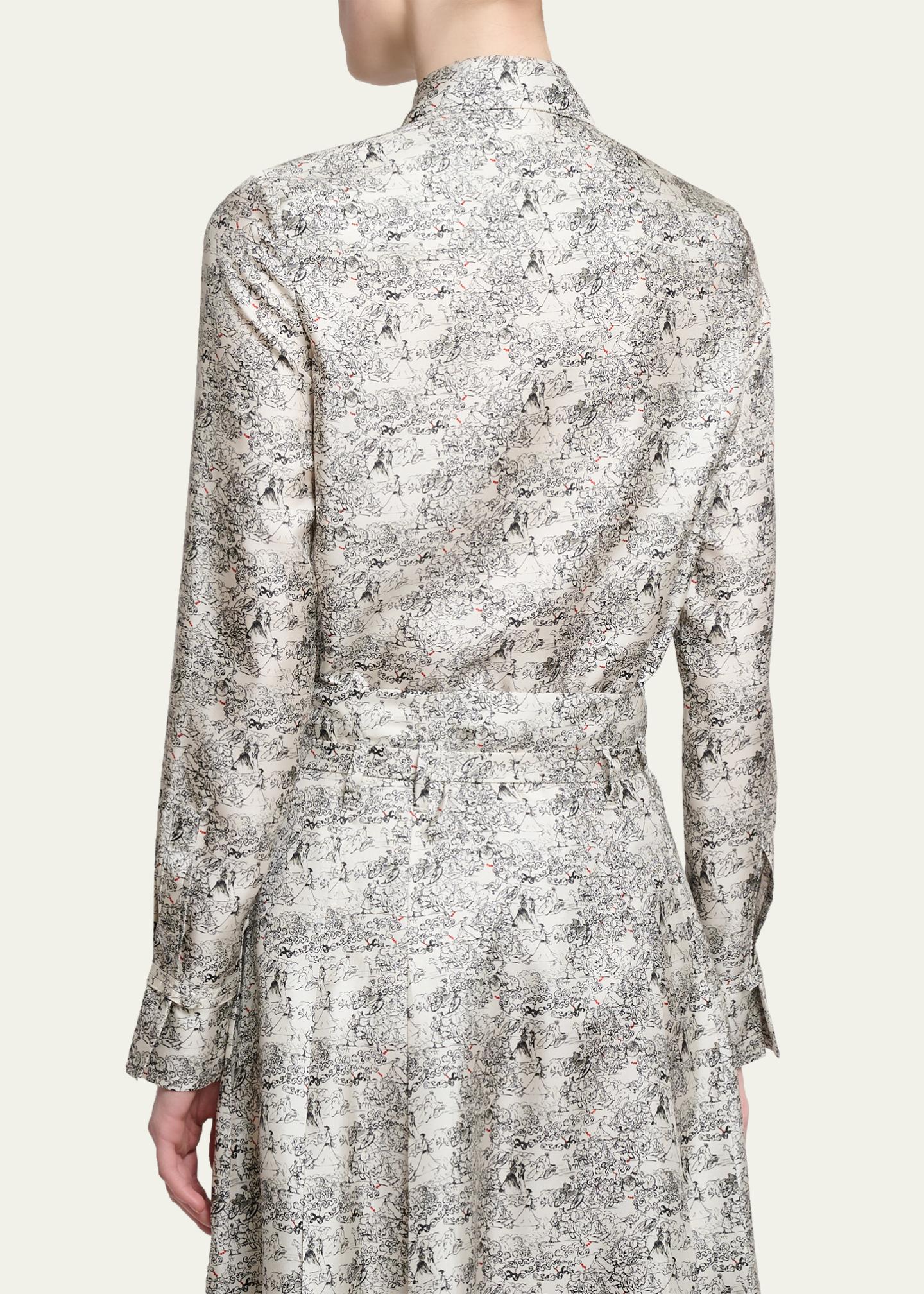 Gabriela Hearst Cruz Printed Silk Twill Button-Down Shirt - Bergdorf ...