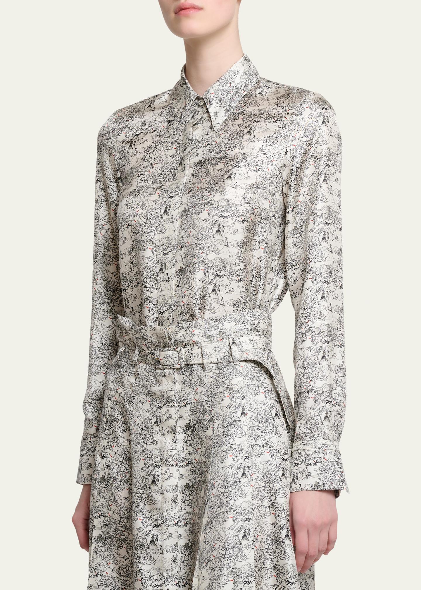 Gabriela Hearst Cruz Printed Silk Twill Button-Down Shirt - Bergdorf ...