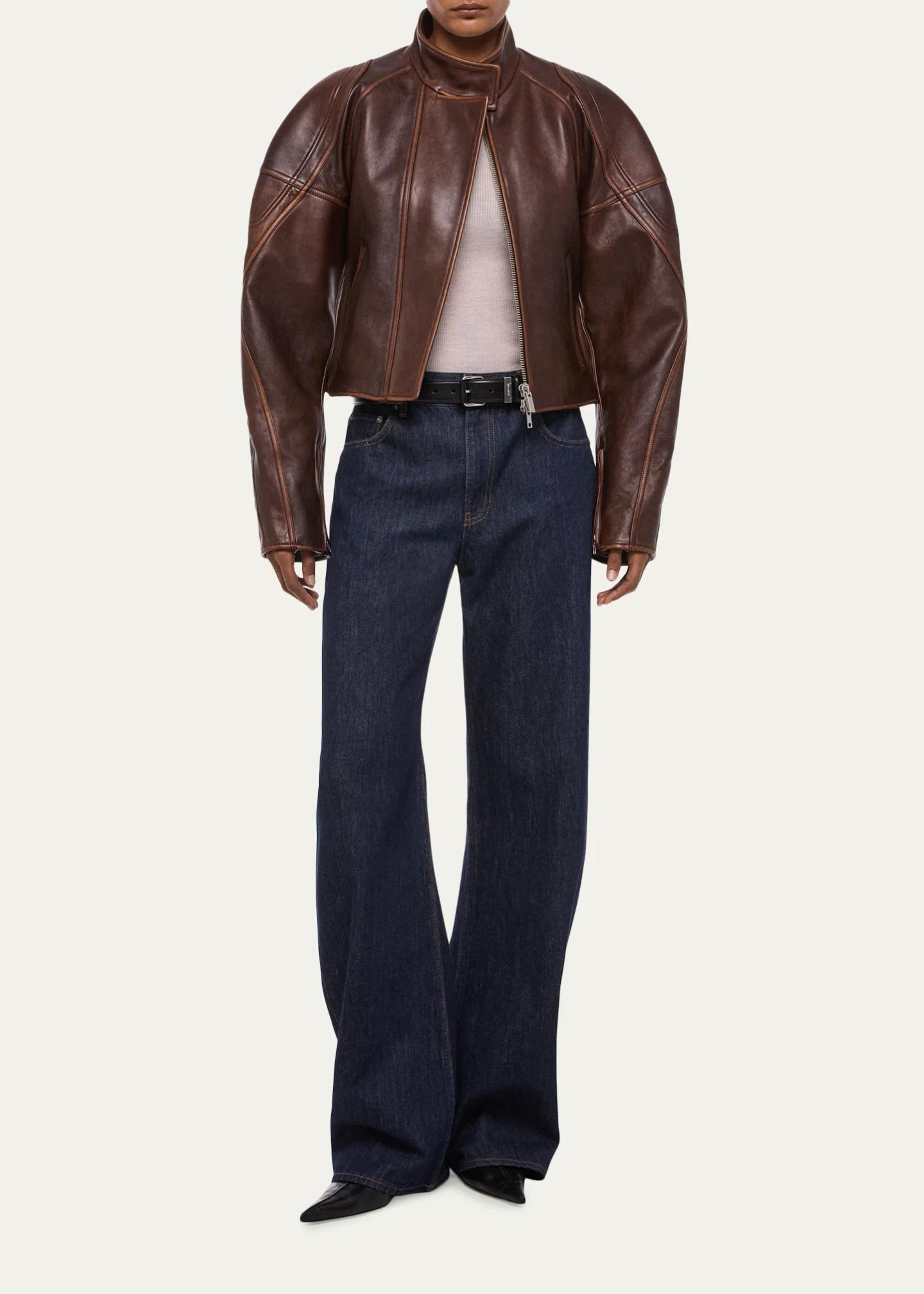 Helmut Lang Leather Saddle Jacket - Bergdorf Goodman