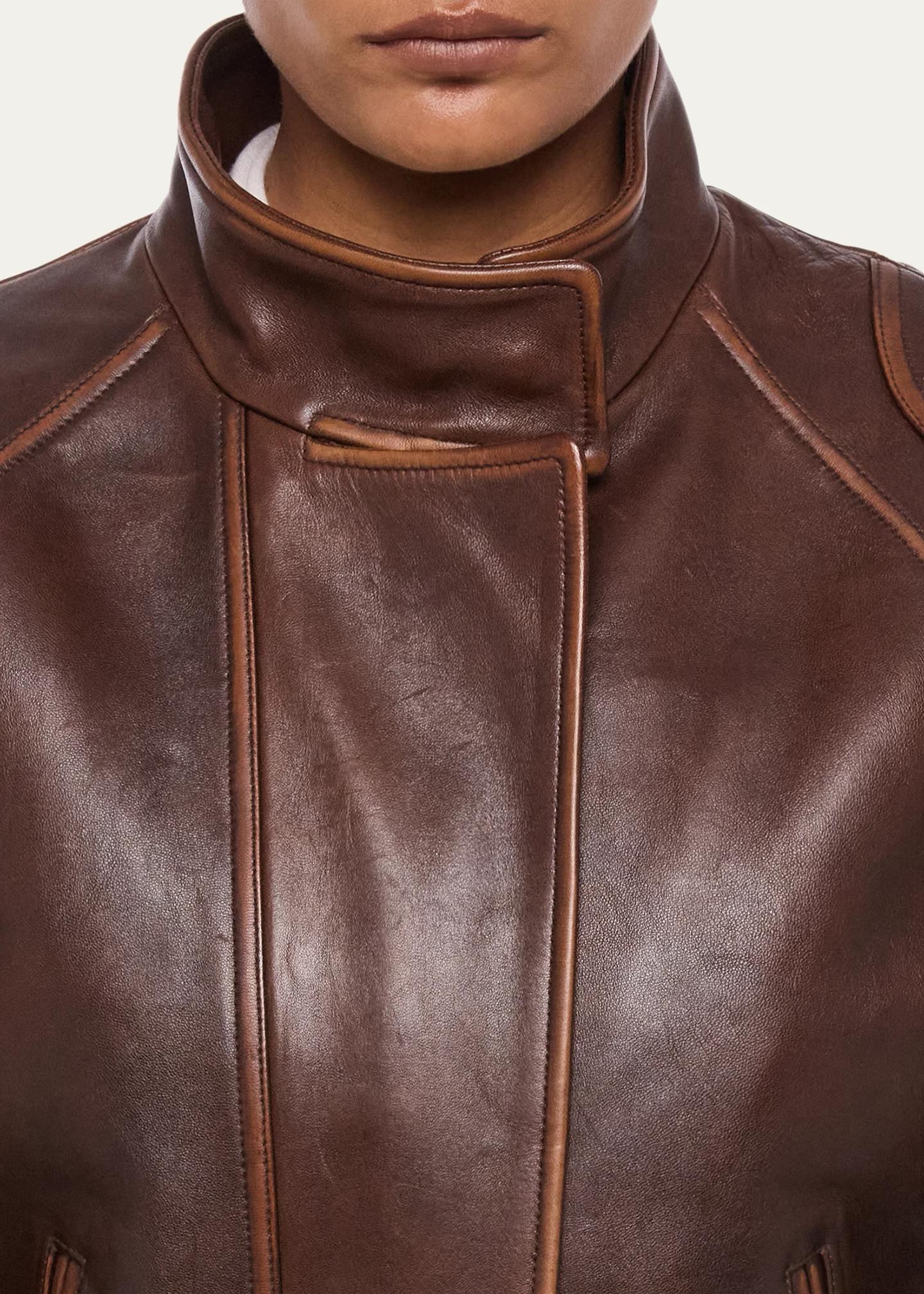 Helmut Lang Leather Saddle Jacket - Bergdorf Goodman