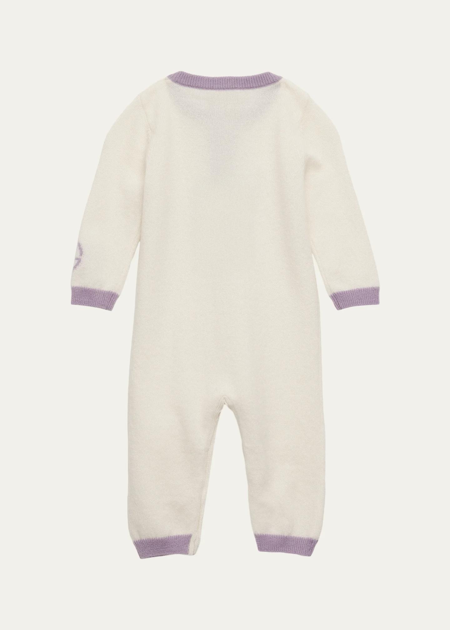 Sofia Cashmere Girl's BG Logo Cashmere Romper, Size 3M-12M - Bergdorf ...