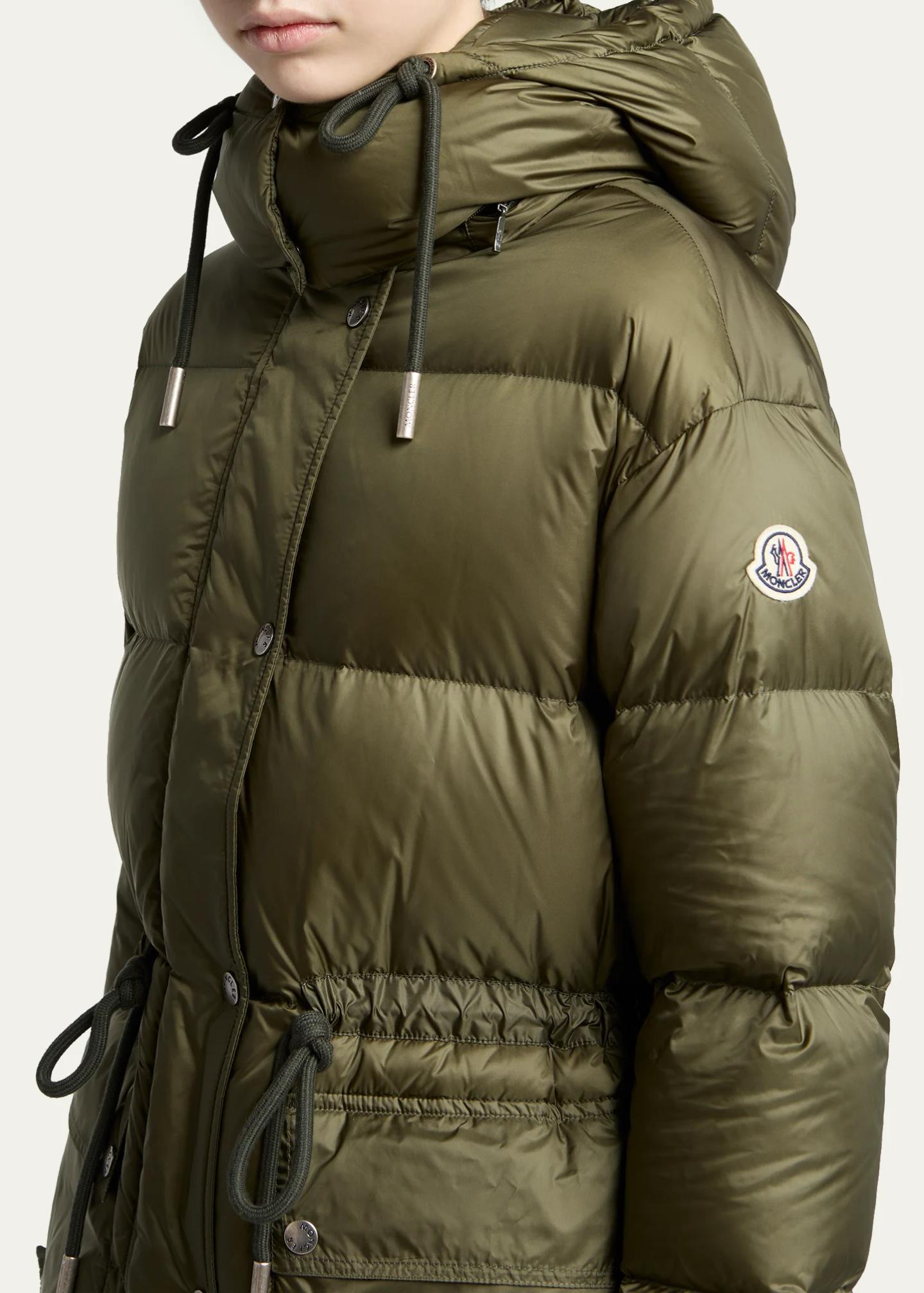 Moncler Sesie Hooded Mid-Length Down Jacket - Bergdorf Goodman