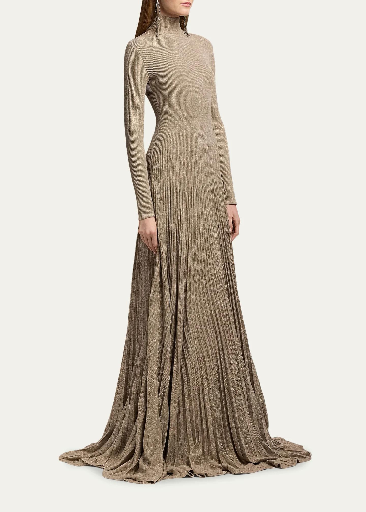 ralph lauren formal long dresses Women's Turtleneck Sweater Evening Dress | Size S 2025.10.29-20