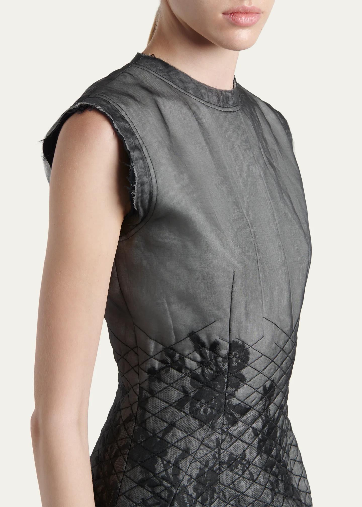McQueen Quilted Lace Dress - Bergdorf Goodman