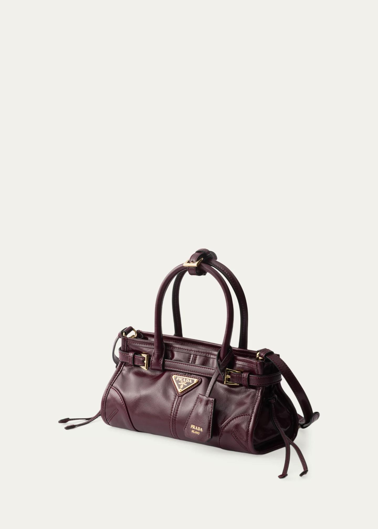 Prada Bonnie Mini Leather Top-Handle Bag - Bergdorf Goodman