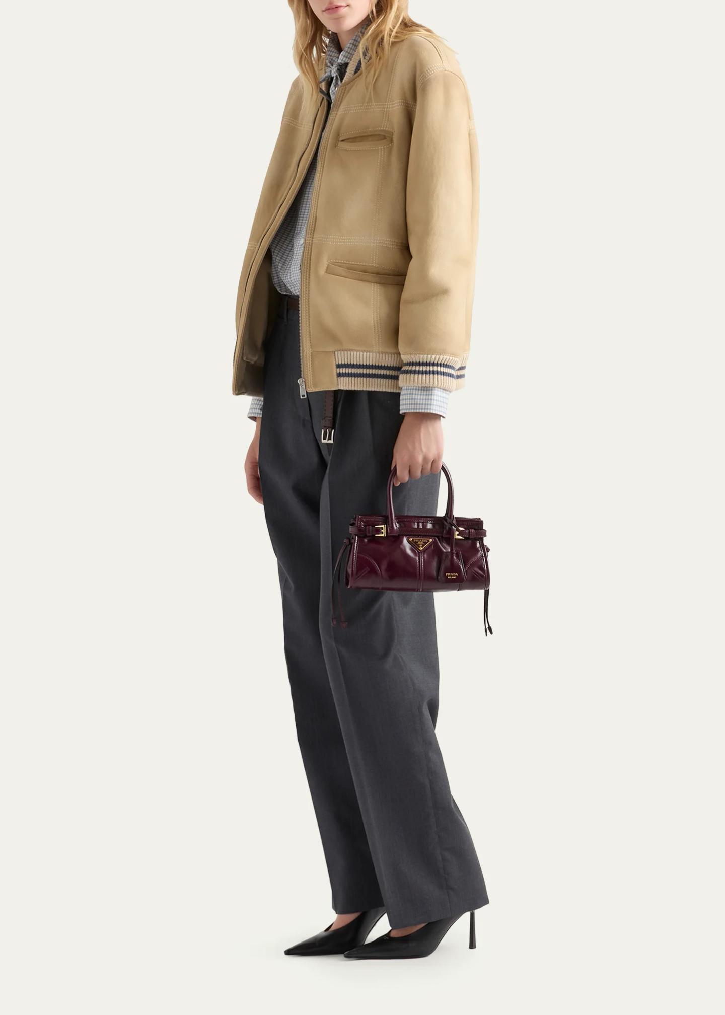 Prada Bonnie Mini Leather Top-Handle Bag - Bergdorf Goodman