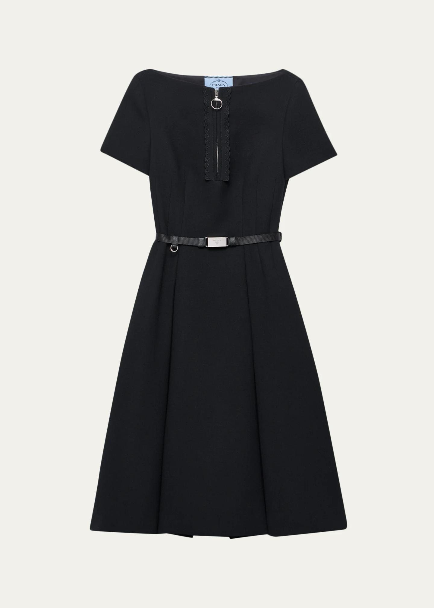 prada a line dress Abiti Wool A-Line Midi Long sleeve My Actual Bust is:64