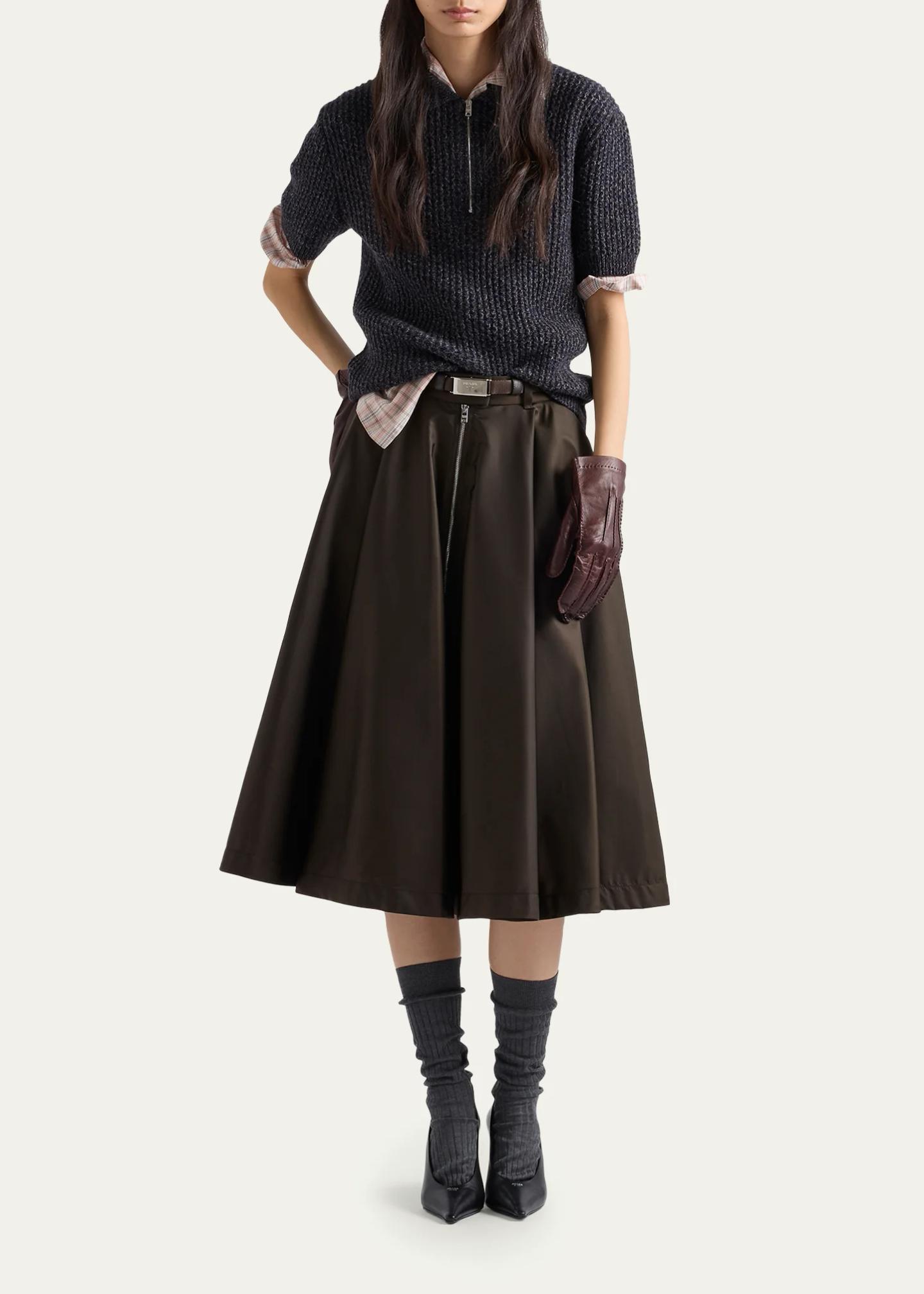 Prada Belted A-Line Skirt - Bergdorf Goodman