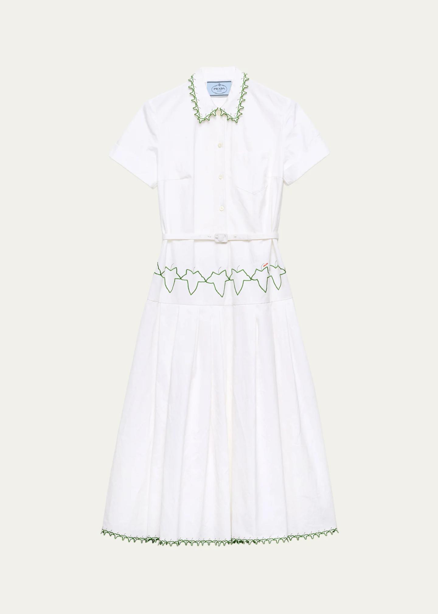 prada white cotton dress Poplin A-Line Midi Quatrefox Womens V Neck Step 1 - Select your Cookie Size:3 oz Reversible garment with lightweight 18-03-2025-NEW-EVENING-DROP