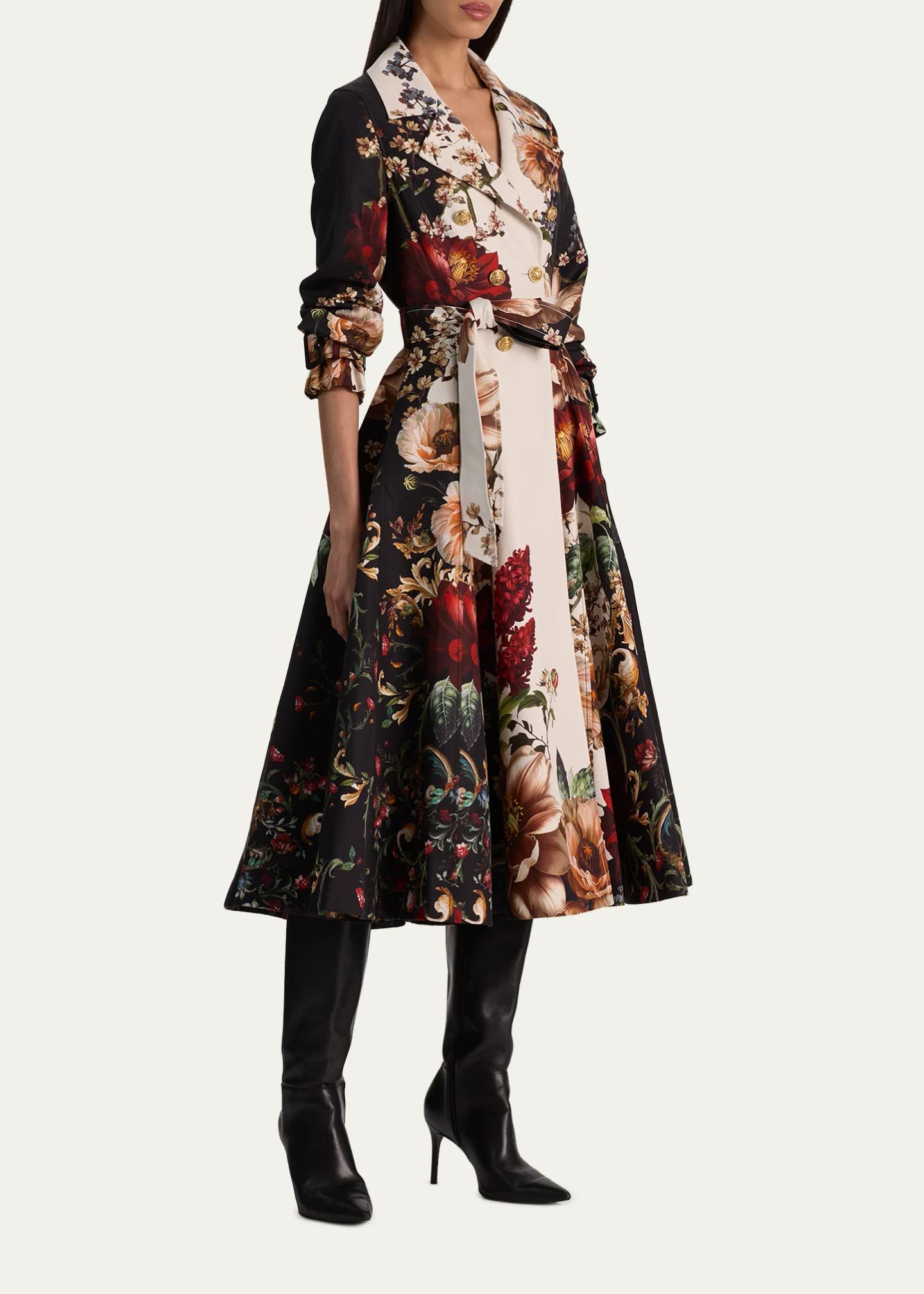 ALICE + OLIVIA Ellie Belted Godet Trench Coat - Bergdorf Goodman