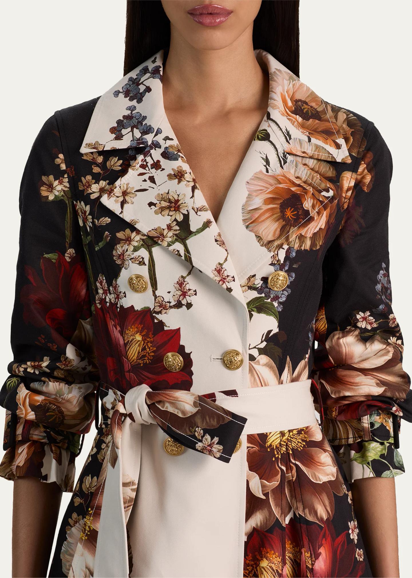 ALICE + OLIVIA Ellie Belted Godet Trench Coat - Bergdorf Goodman