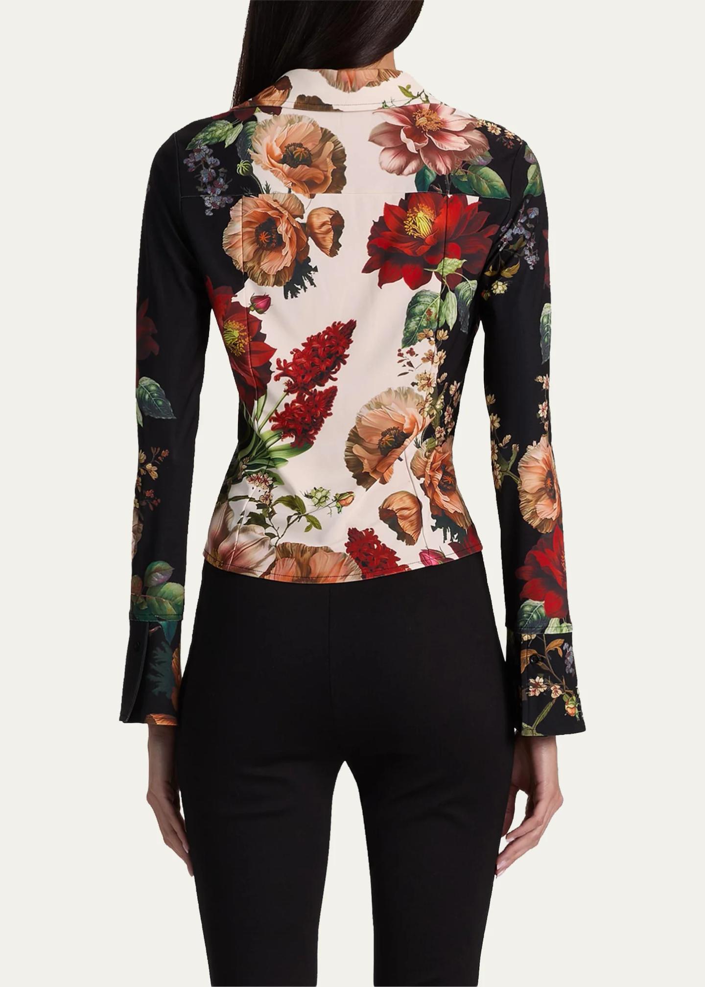 ALICE + OLIVIA Freya Printed Top - Bergdorf Goodman