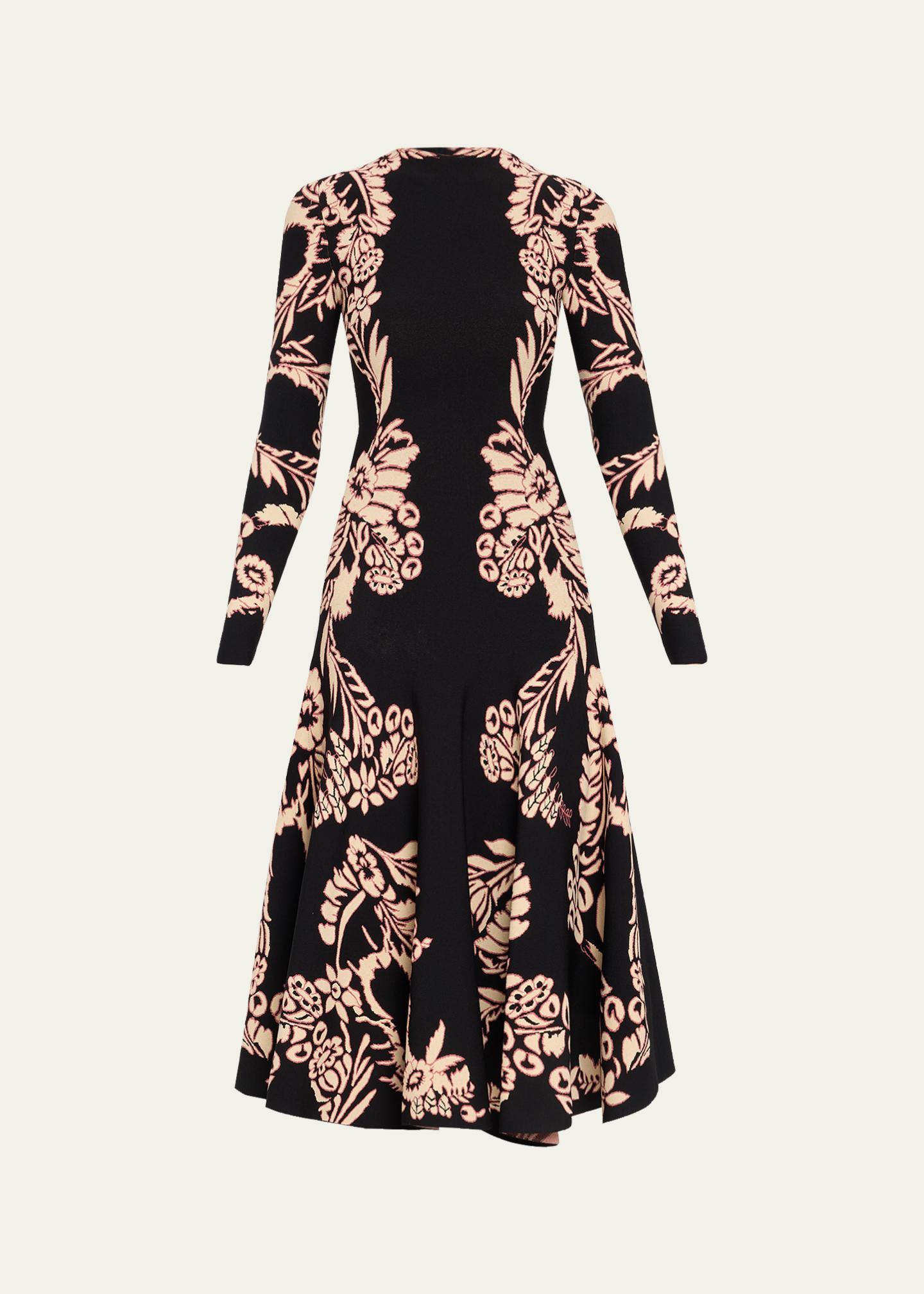 Ulla Johnson Nerissa Jacquard Long-Sleeve Midi Dress - Bergdorf