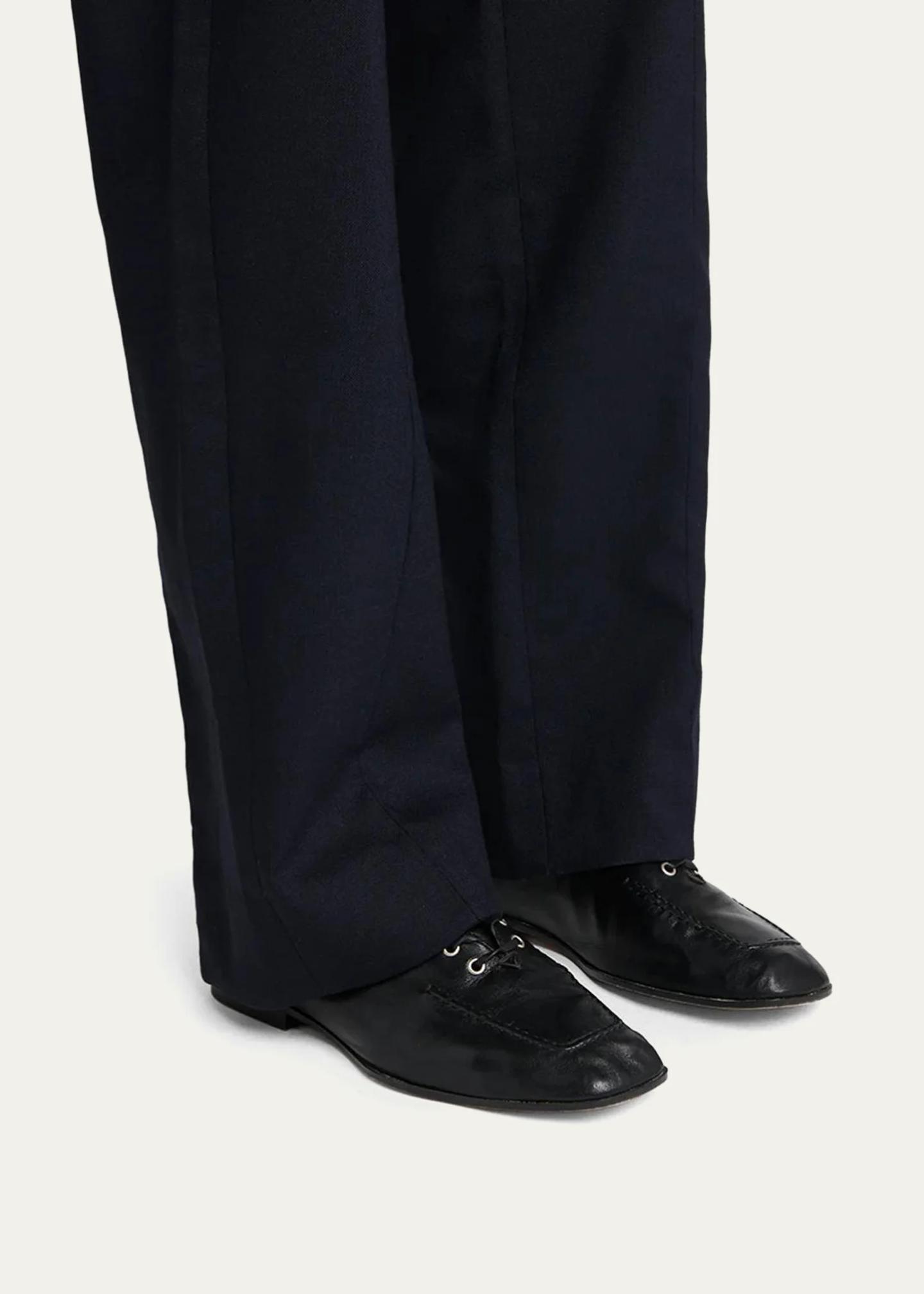 Bottega Veneta Gino Lace-Up Leather Shoes - Bergdorf Goodman