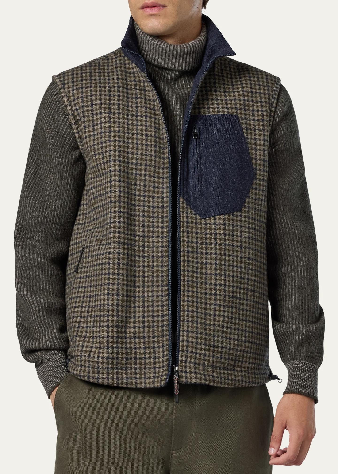 Sease Men's Reversible Wool Full-Zip Vest - Bergdorf Goodman
