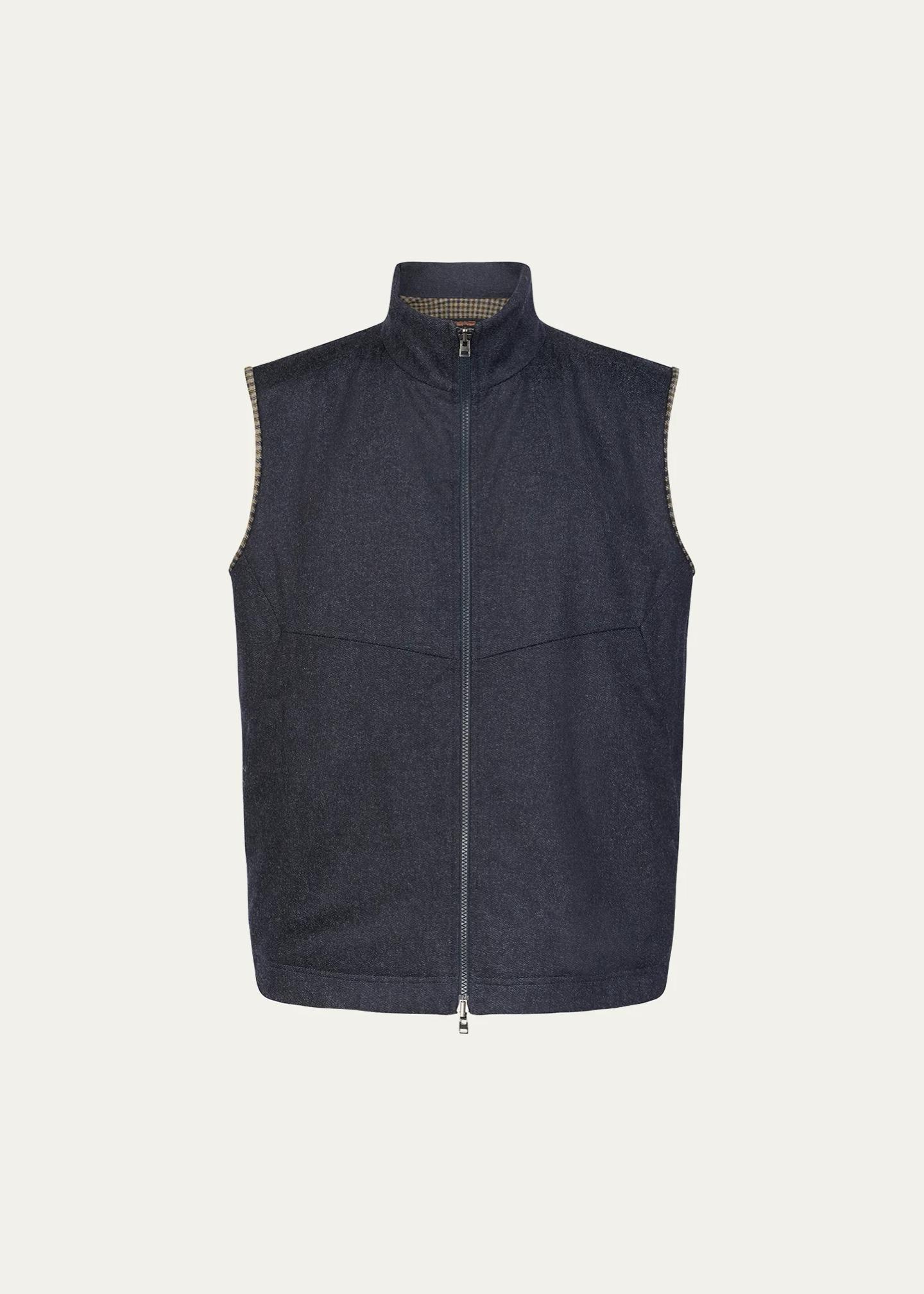 Sease Men's Reversible Wool Full-Zip Vest - Bergdorf Goodman