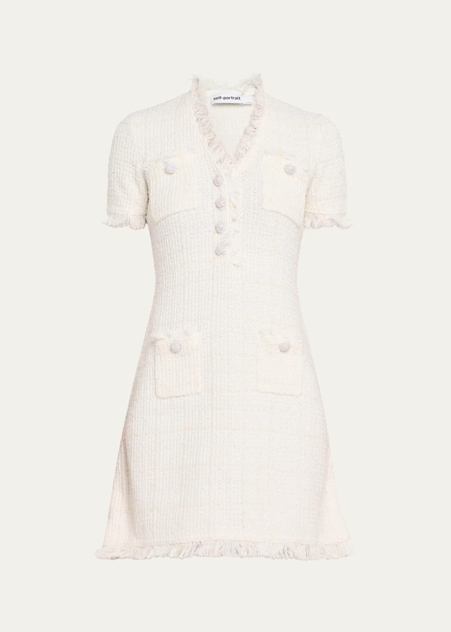 self portrait dress knit Self-Portrait Textured Mini Filter_Size_F_XXL