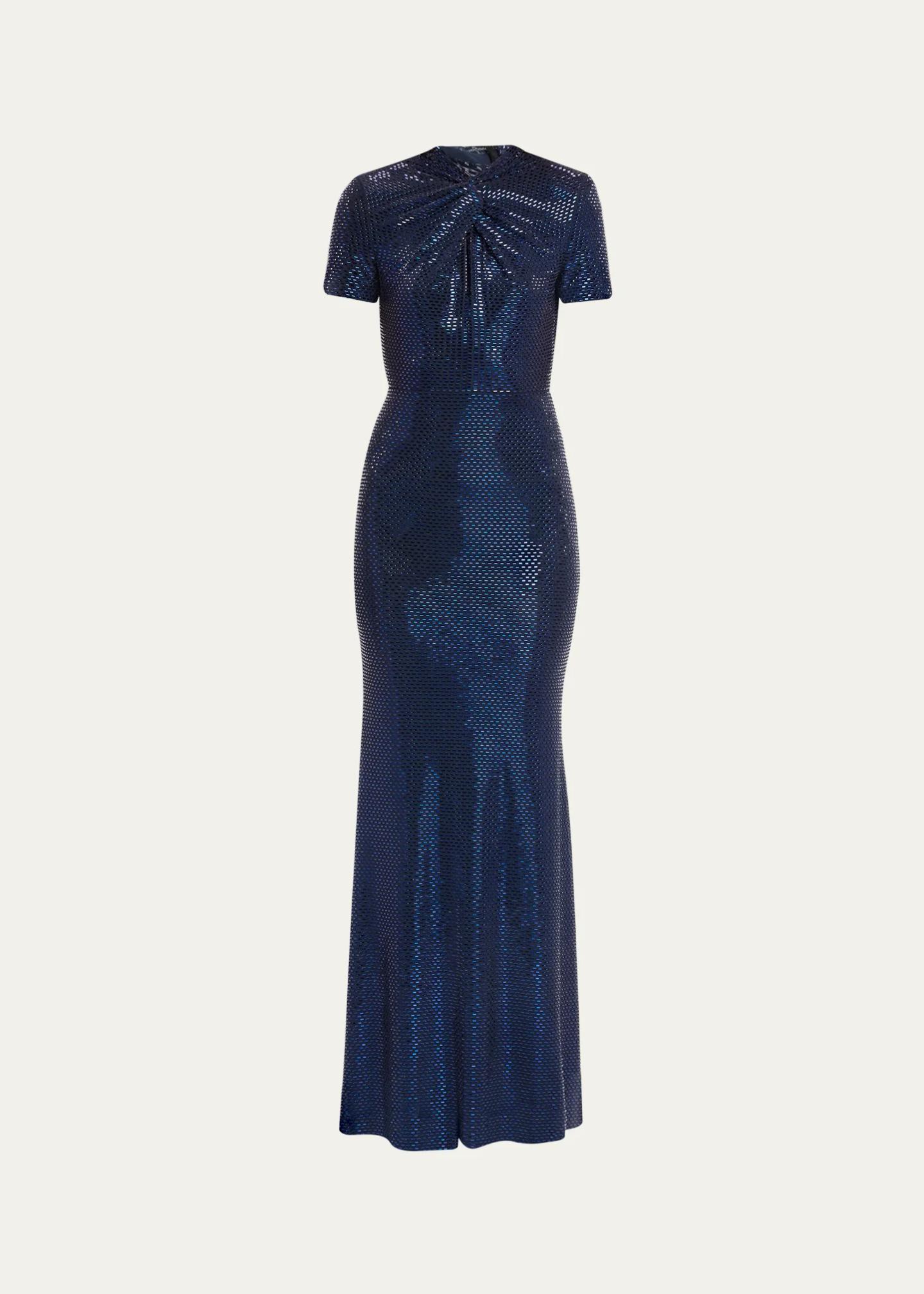 Self-Portrait Sequined Mock-Neck Gown - Bergdorf Goodman