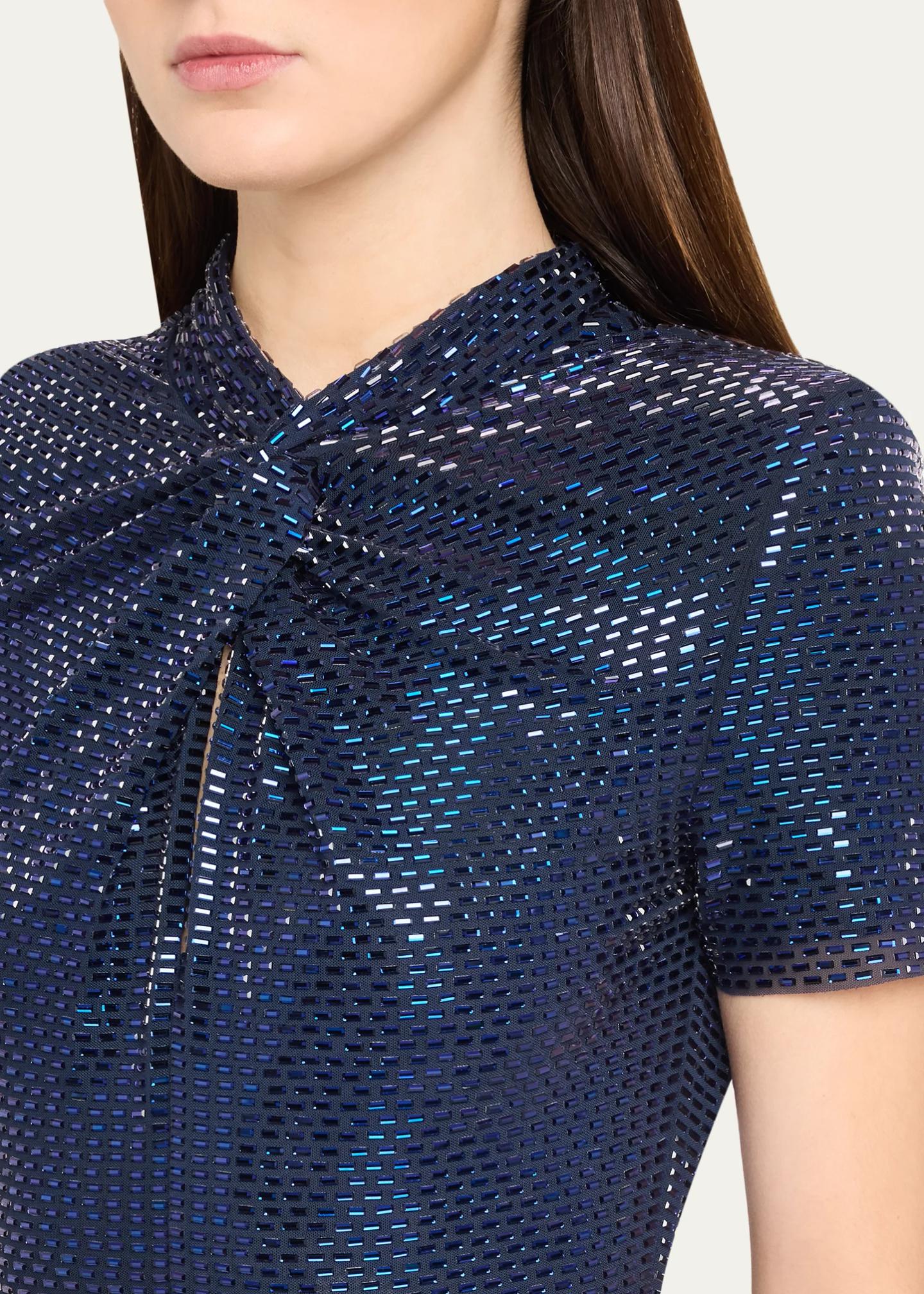 Self-Portrait Sequined Mock-Neck Gown - Bergdorf Goodman