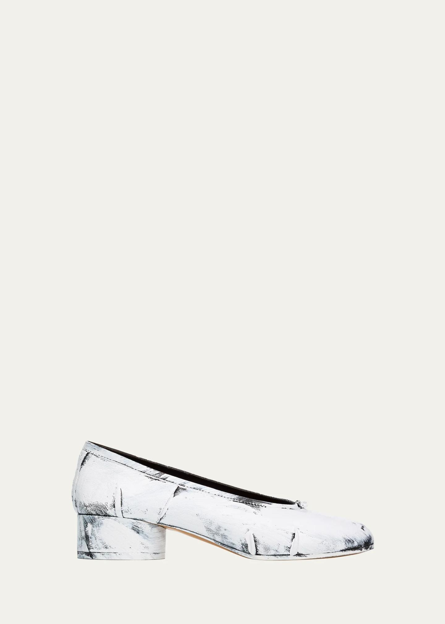 【美品✨】Maison Margielaタビバレエ　35.5 Maison Margiela 35mm Tabi Painted Leather Ballerina Pumps