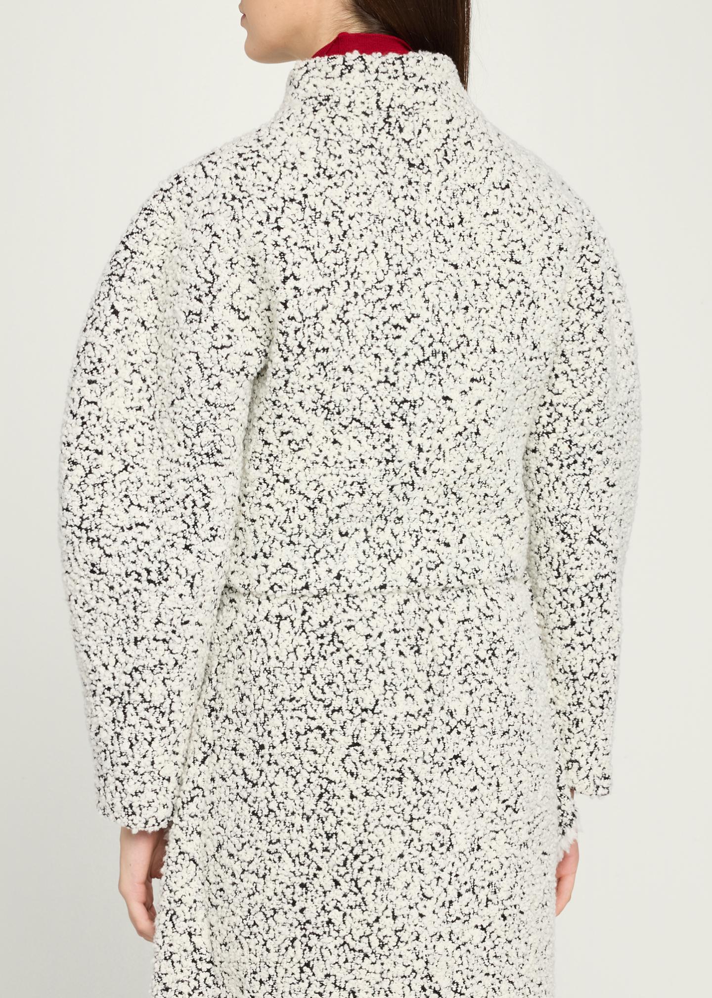 ASHLYN Snowy Boucle High-Low Coat - Bergdorf Goodman