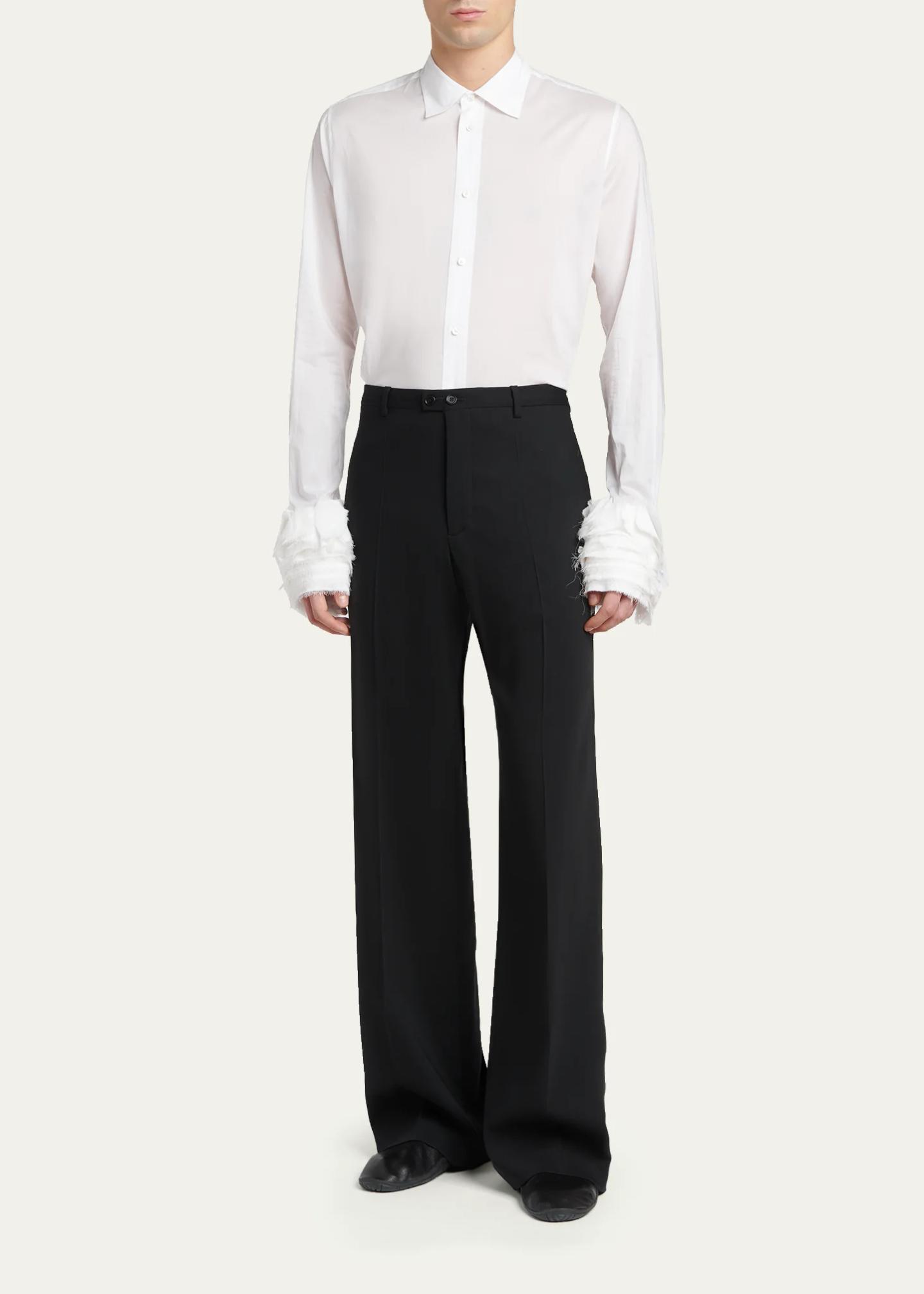 Jil Sander Men's Wool Blend Wide-Leg Trousers - Bergdorf Goodman