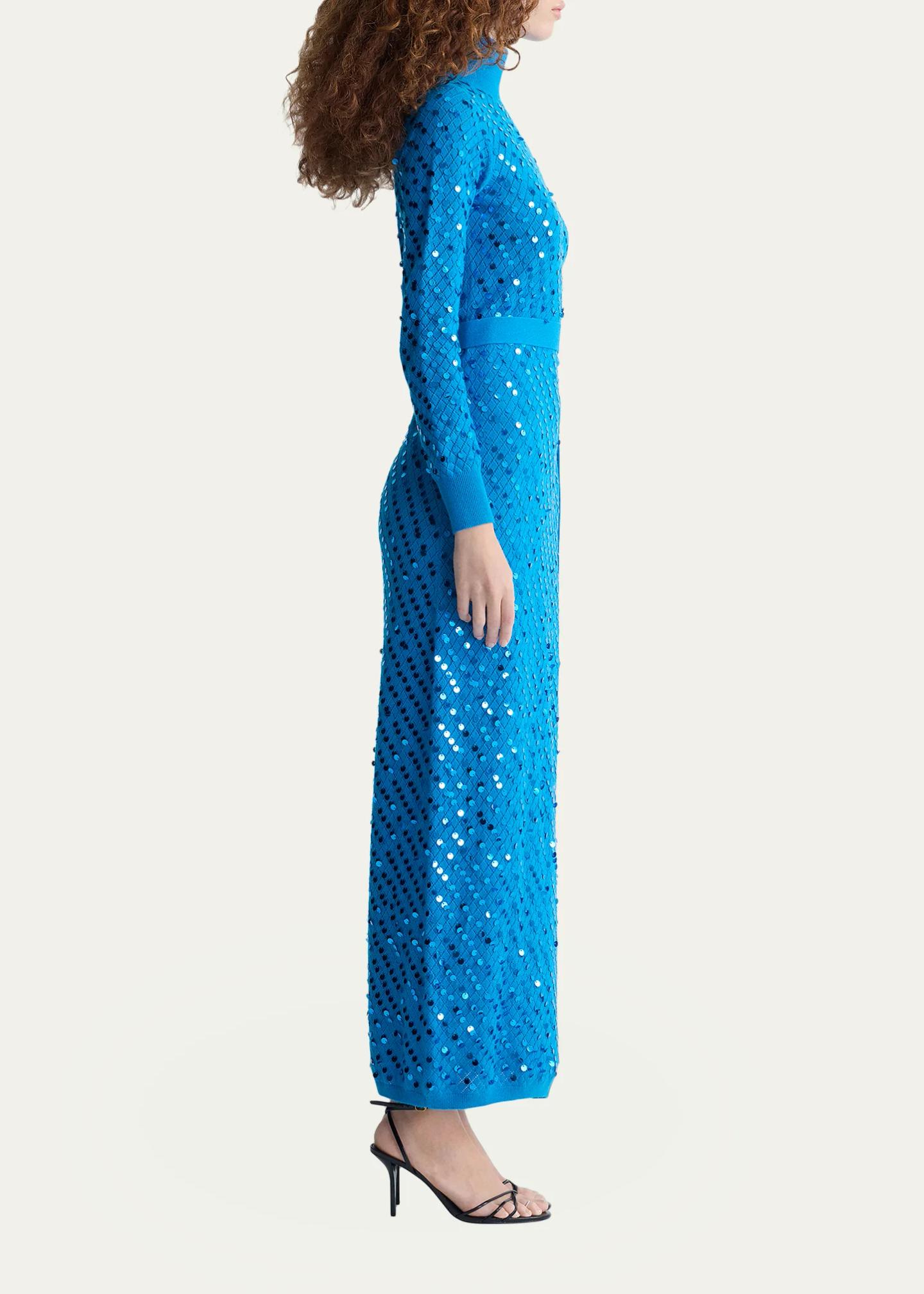 diane von furstenberg knit wrap dress Fiona Paillette Pointelle Maxi Mytheresa