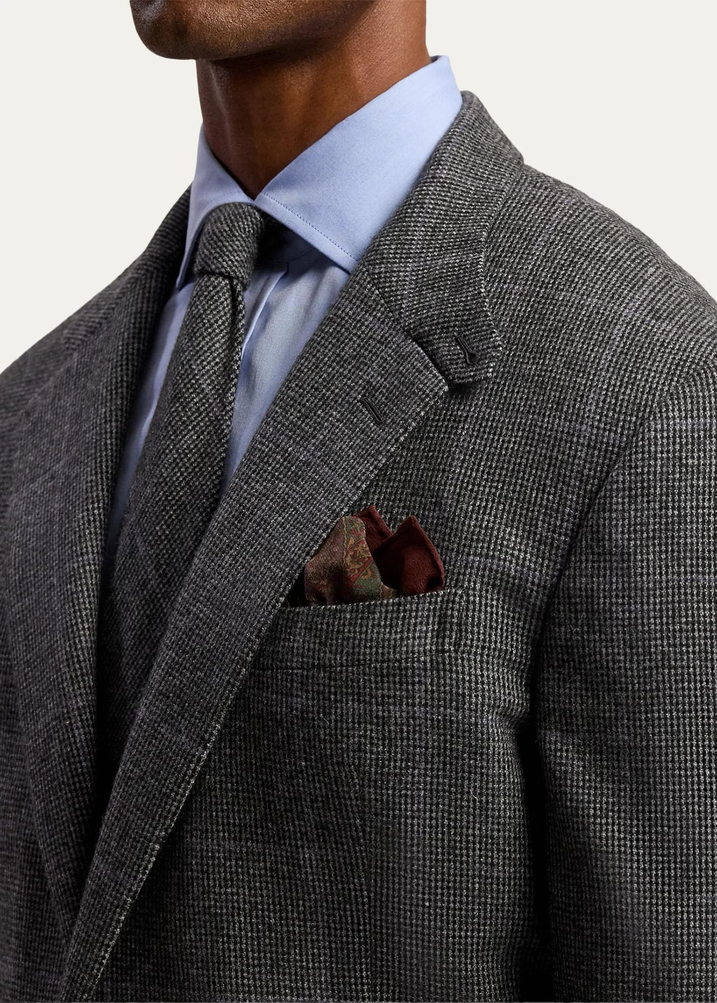 Ralph Lauren Purple Label Men's Paisley Silk Hand-Rolled Pocket Square ...