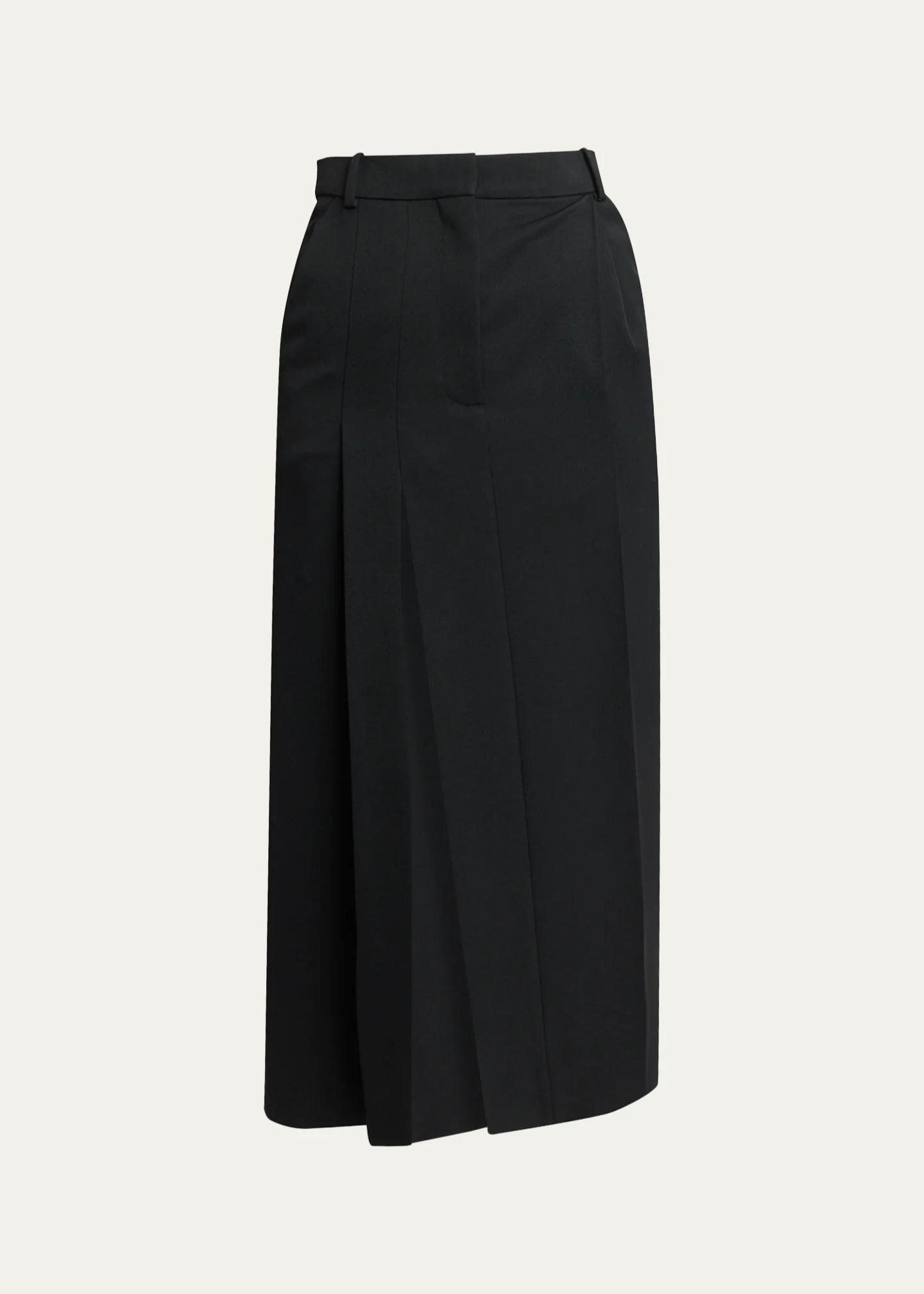 Givenchy Pleated Wool Midi Skirt - Bergdorf Goodman