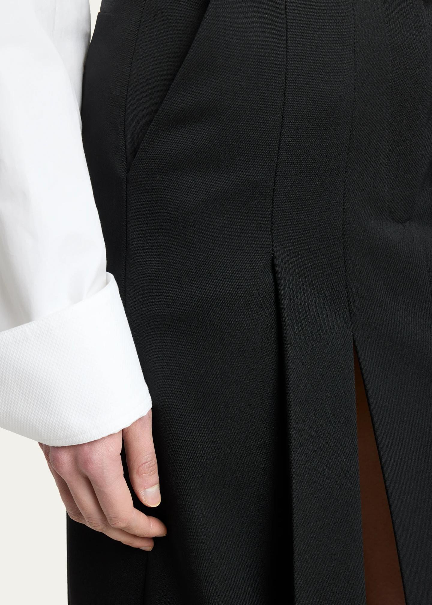 Givenchy Pleated Wool Midi Skirt - Bergdorf Goodman