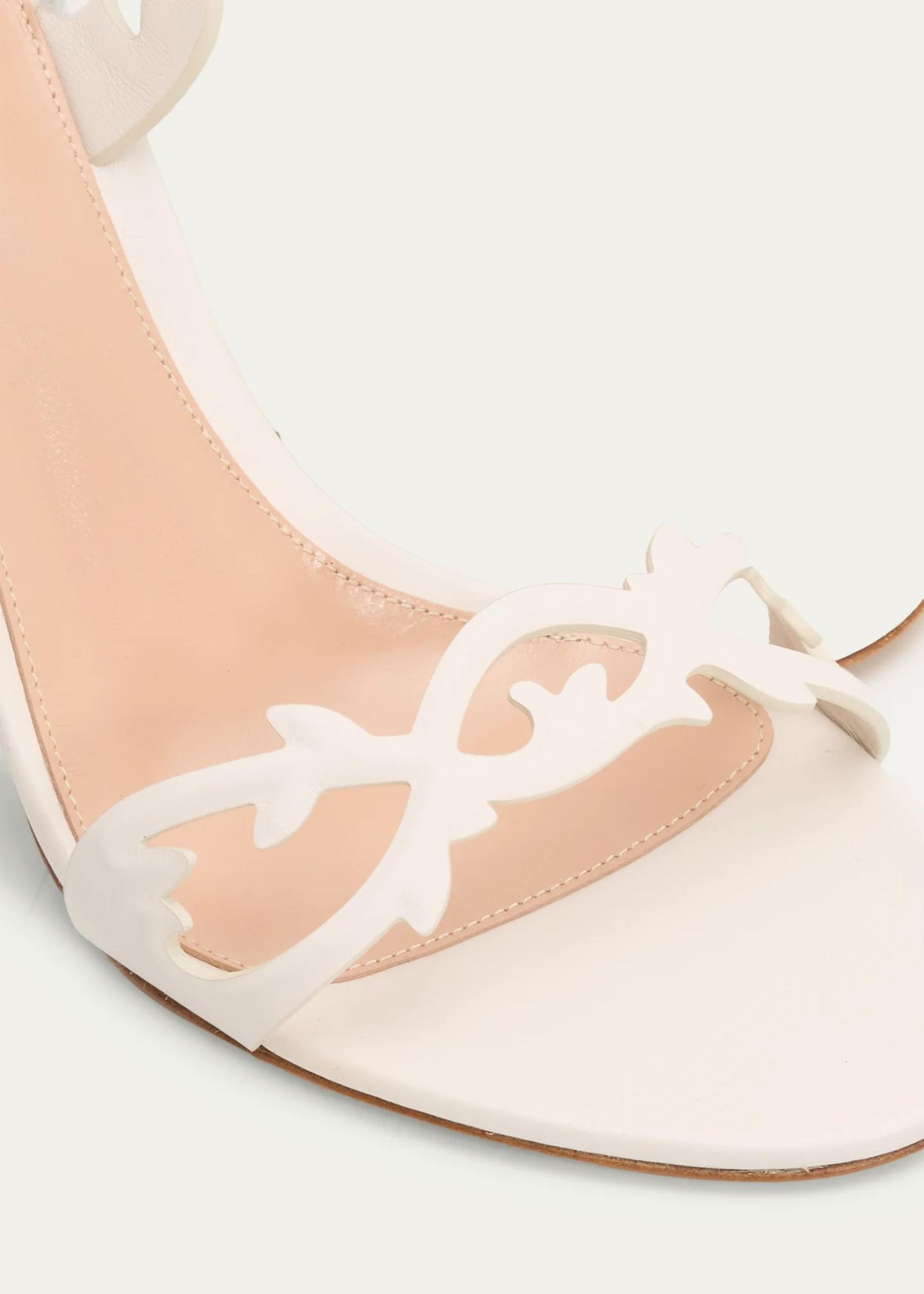 Gianvito Rossi 95mm Nappa Leather Vine Ankle-Tie Sandals