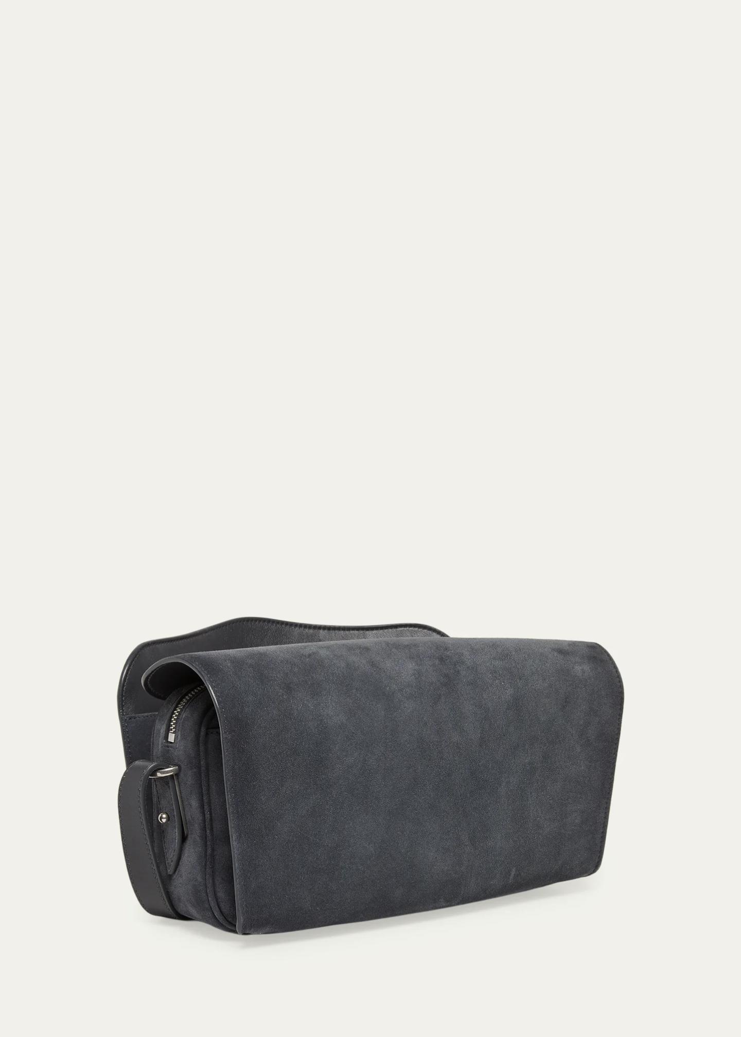 Balenciaga Waxed Suede Shoulder Bag - Bergdorf Goodman