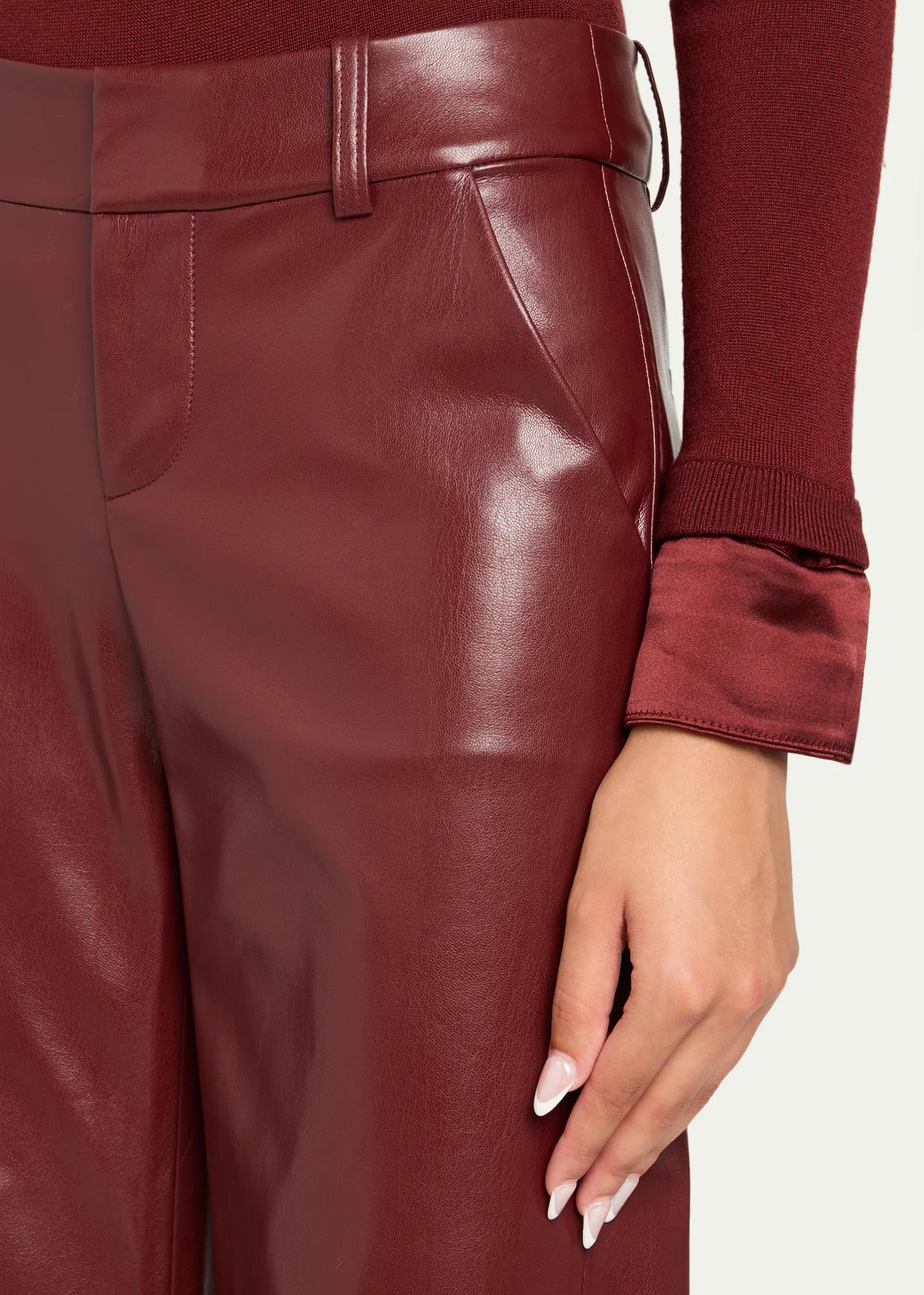 ALICE + OLIVIA Alexander Relaxed Faux-Leather Trousers - Bergdorf Goodman