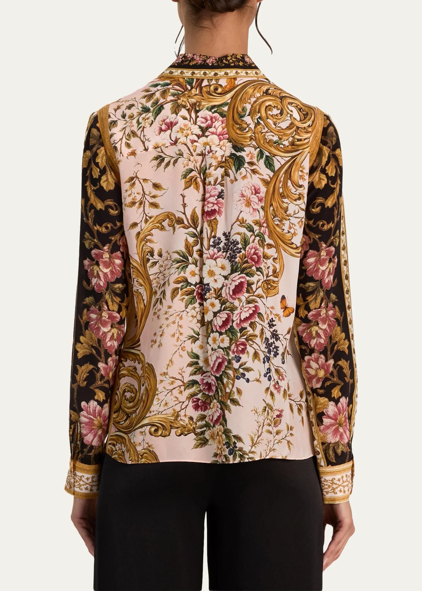 ALICE + OLIVIA Willa Placket Top - Bergdorf Goodman