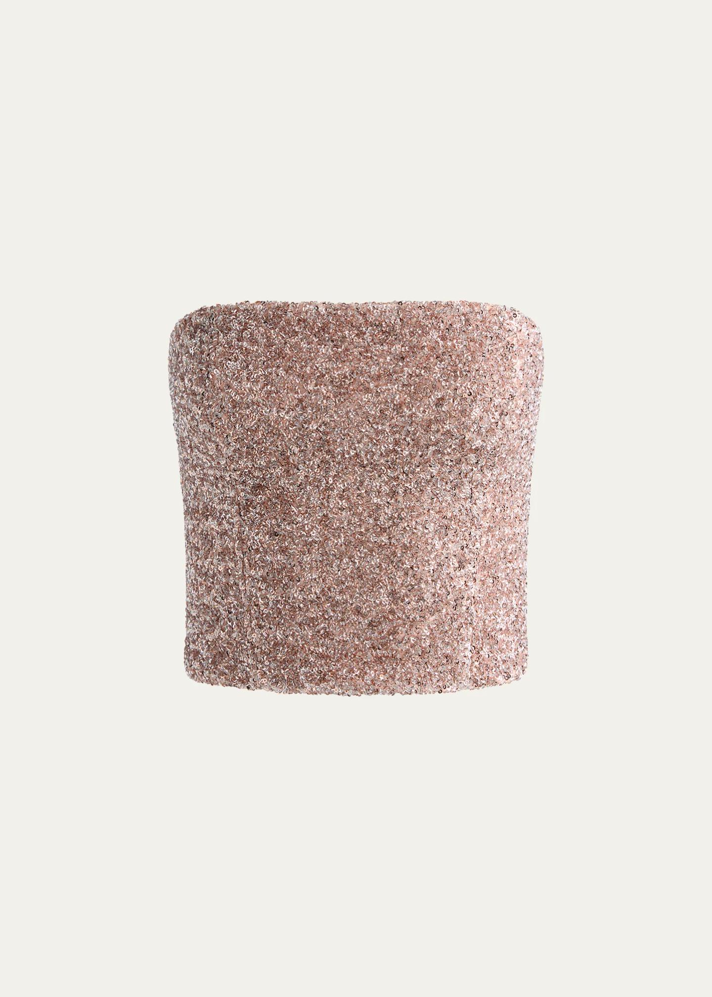 ALICE + OLIVIA Cosette Sequined Strapless Top - Bergdorf Goodman
