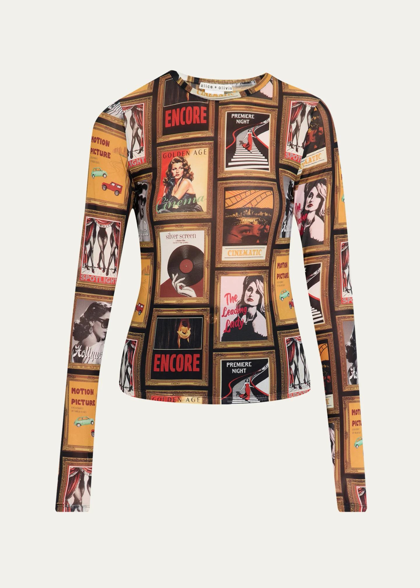 ALICE + OLIVIA Delaina Long-Sleeve Top - Bergdorf Goodman
