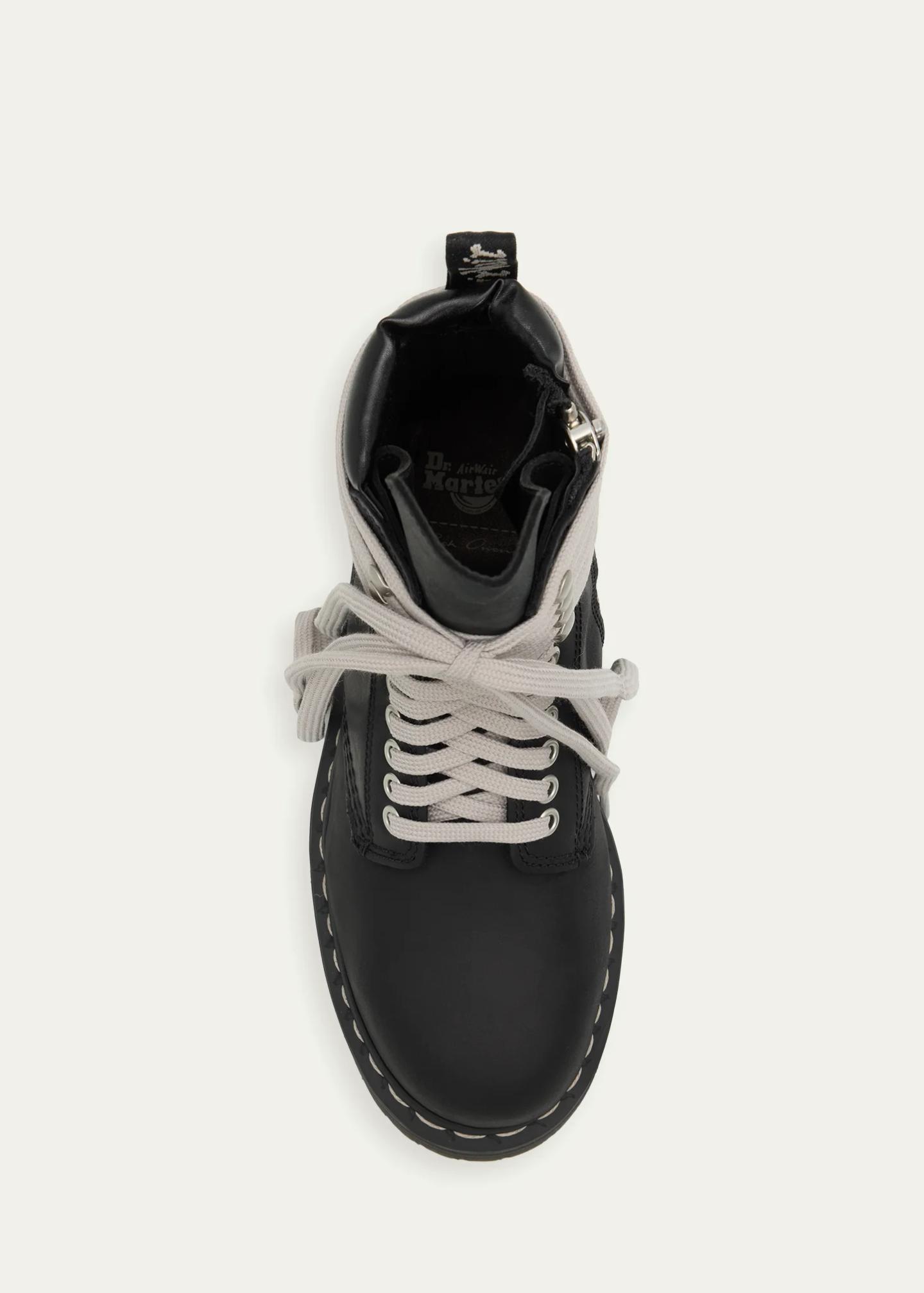 Dr. Martens x Rick Owens x Dr. Martens Quad Sole Steel-Toe Leather 