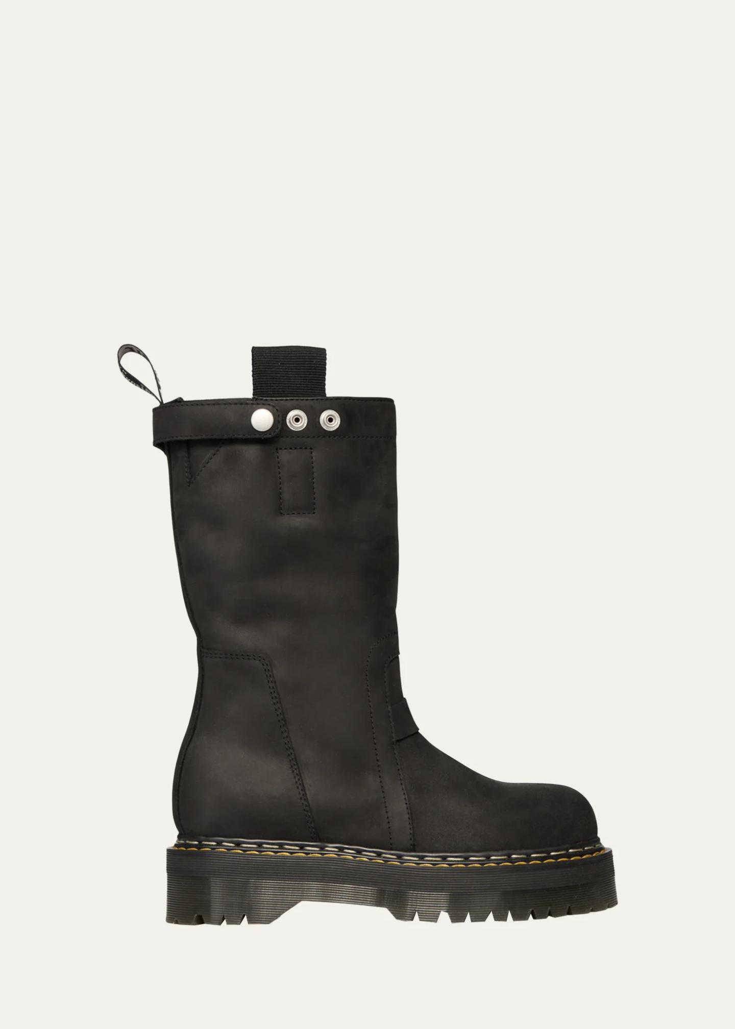 Rick Owens x Dr. Martens Men's FW26 Quad Sole Nubuck Leather Pull